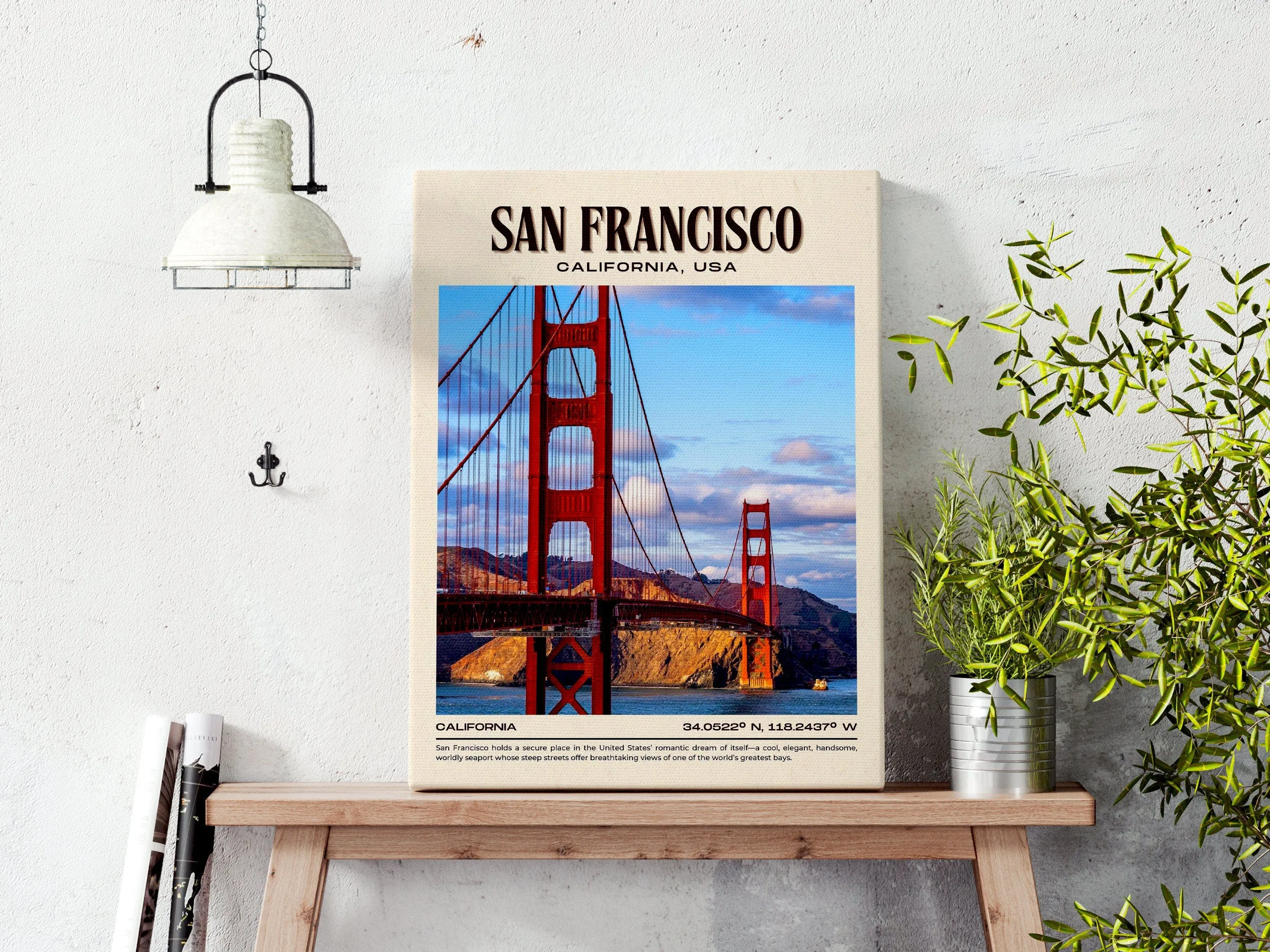 San Francisco Vintage Wall Art, California, USA