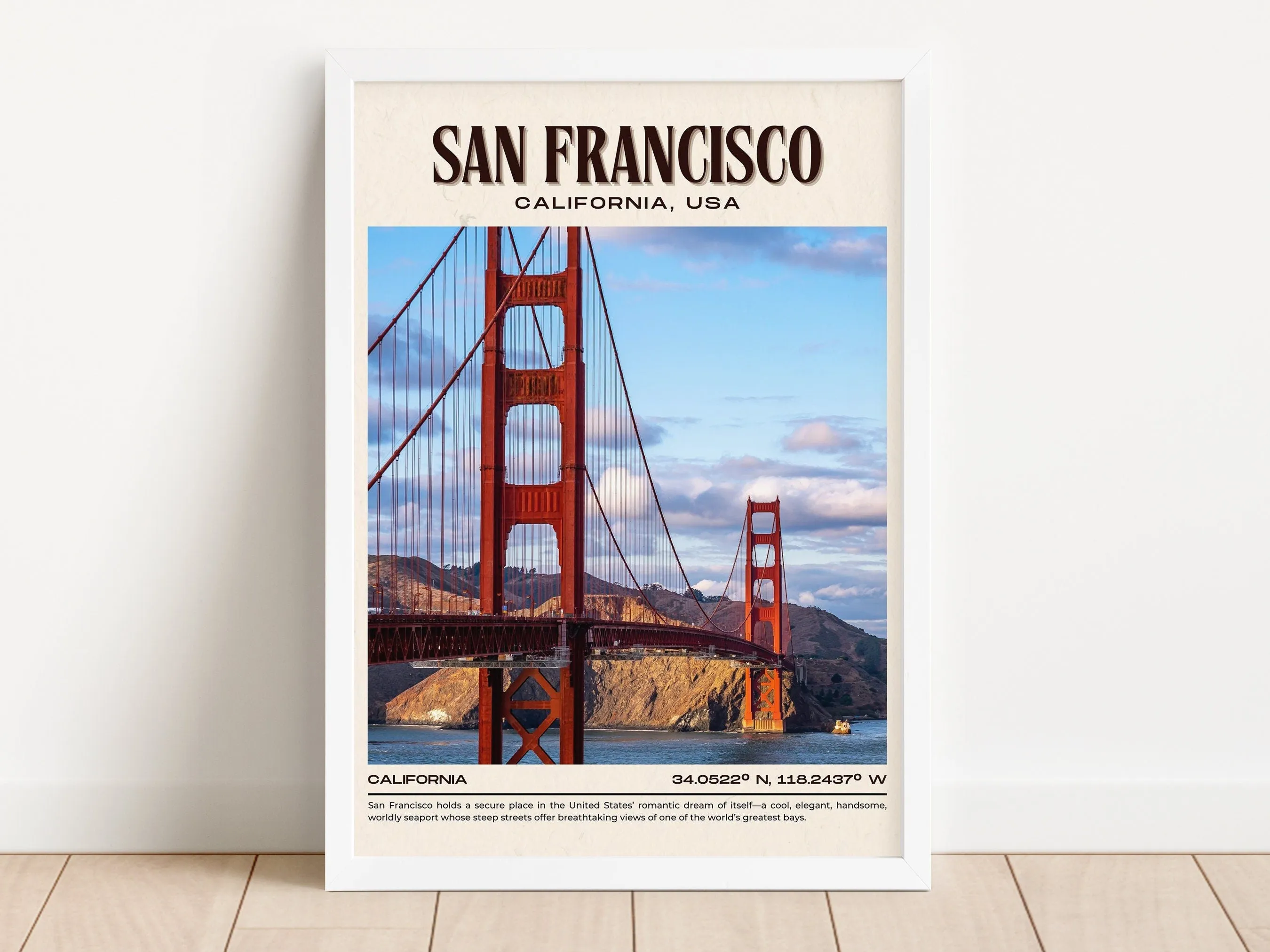 San Francisco Vintage Wall Art, California, USA