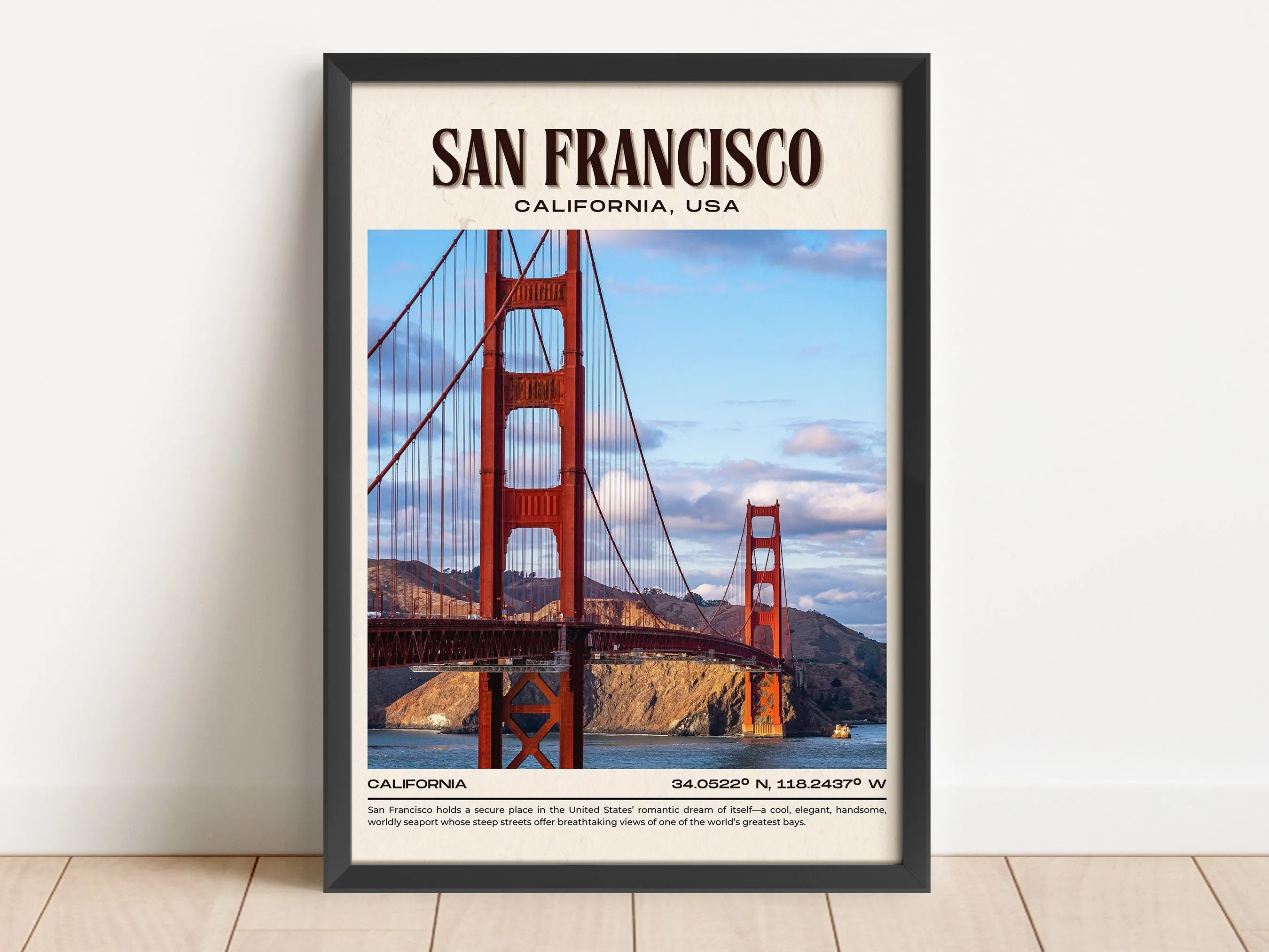 San Francisco Vintage Wall Art, California, USA