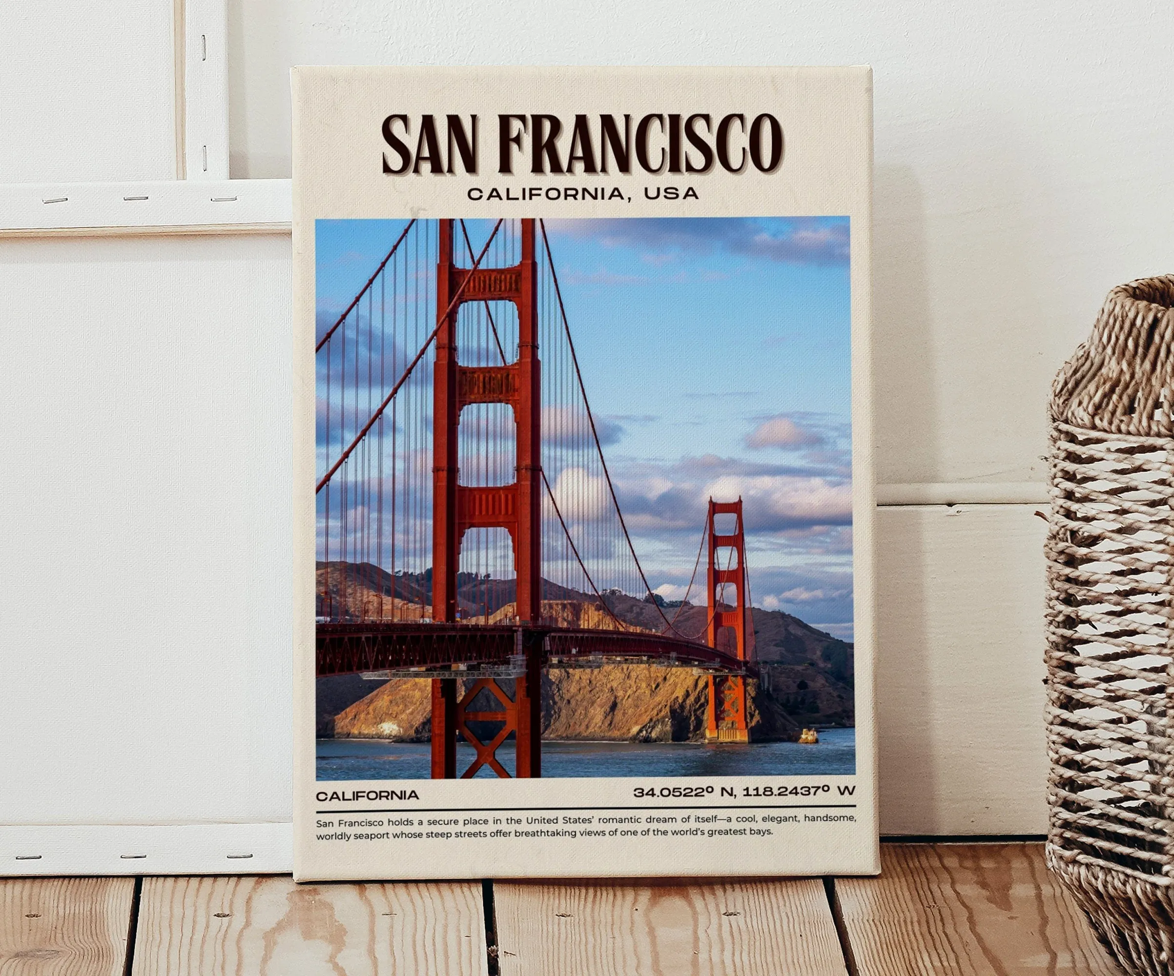 San Francisco Vintage Wall Art, California, USA