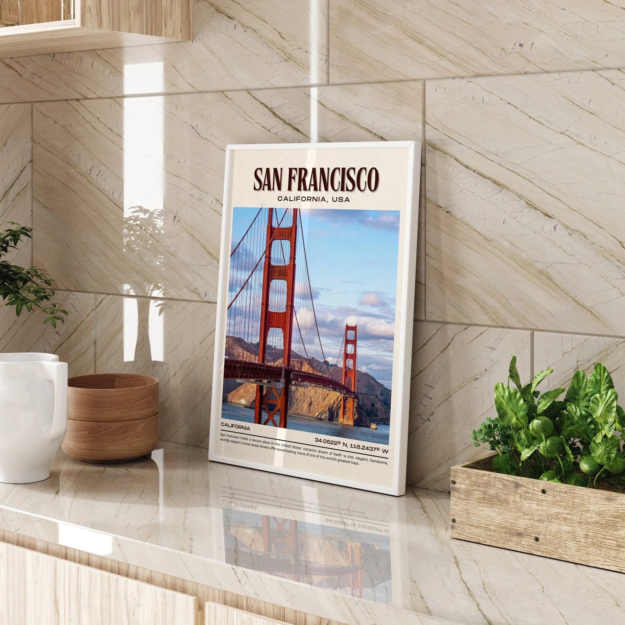 San Francisco Vintage Wall Art, California, USA