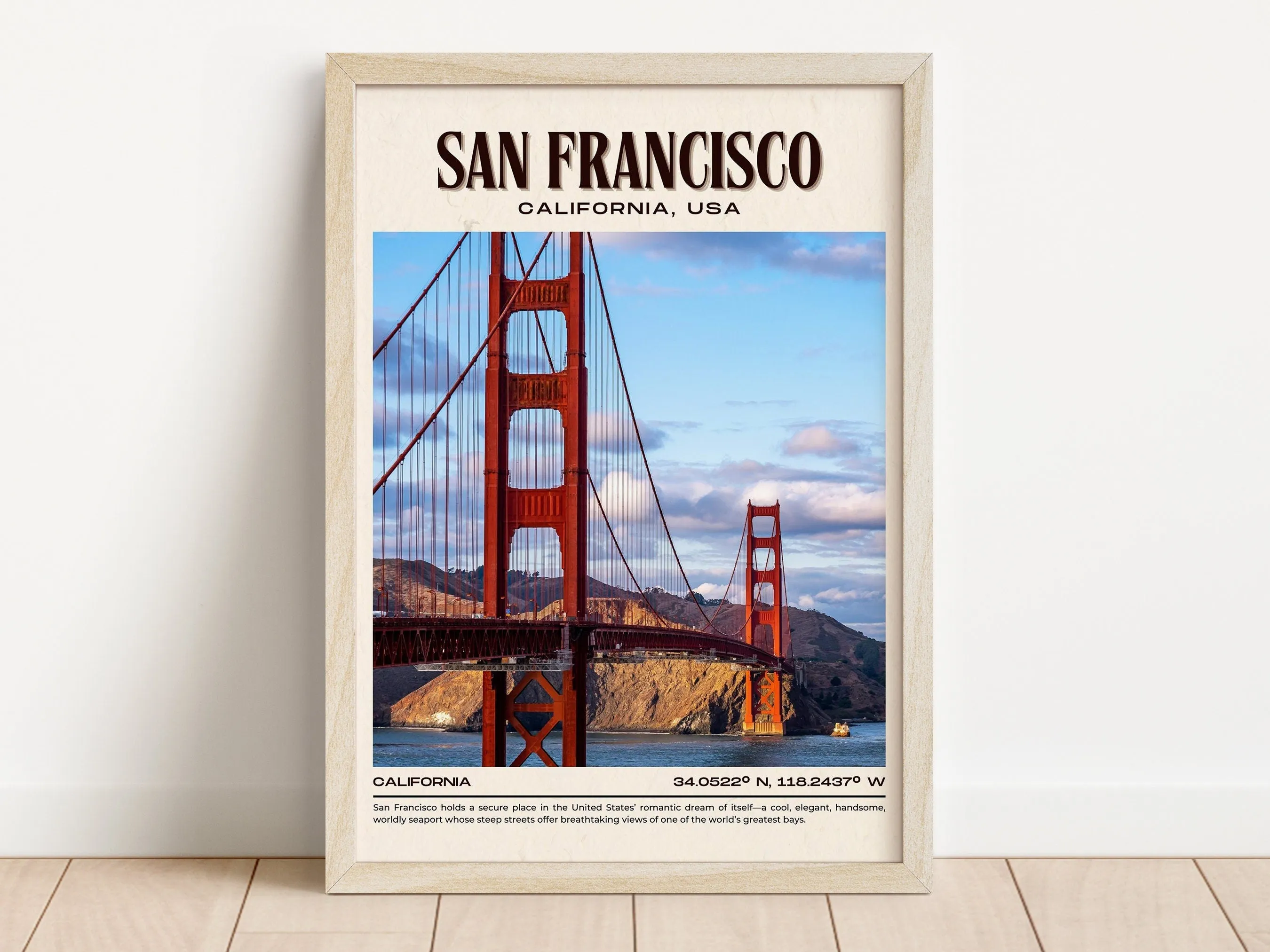 San Francisco Vintage Wall Art, California, USA