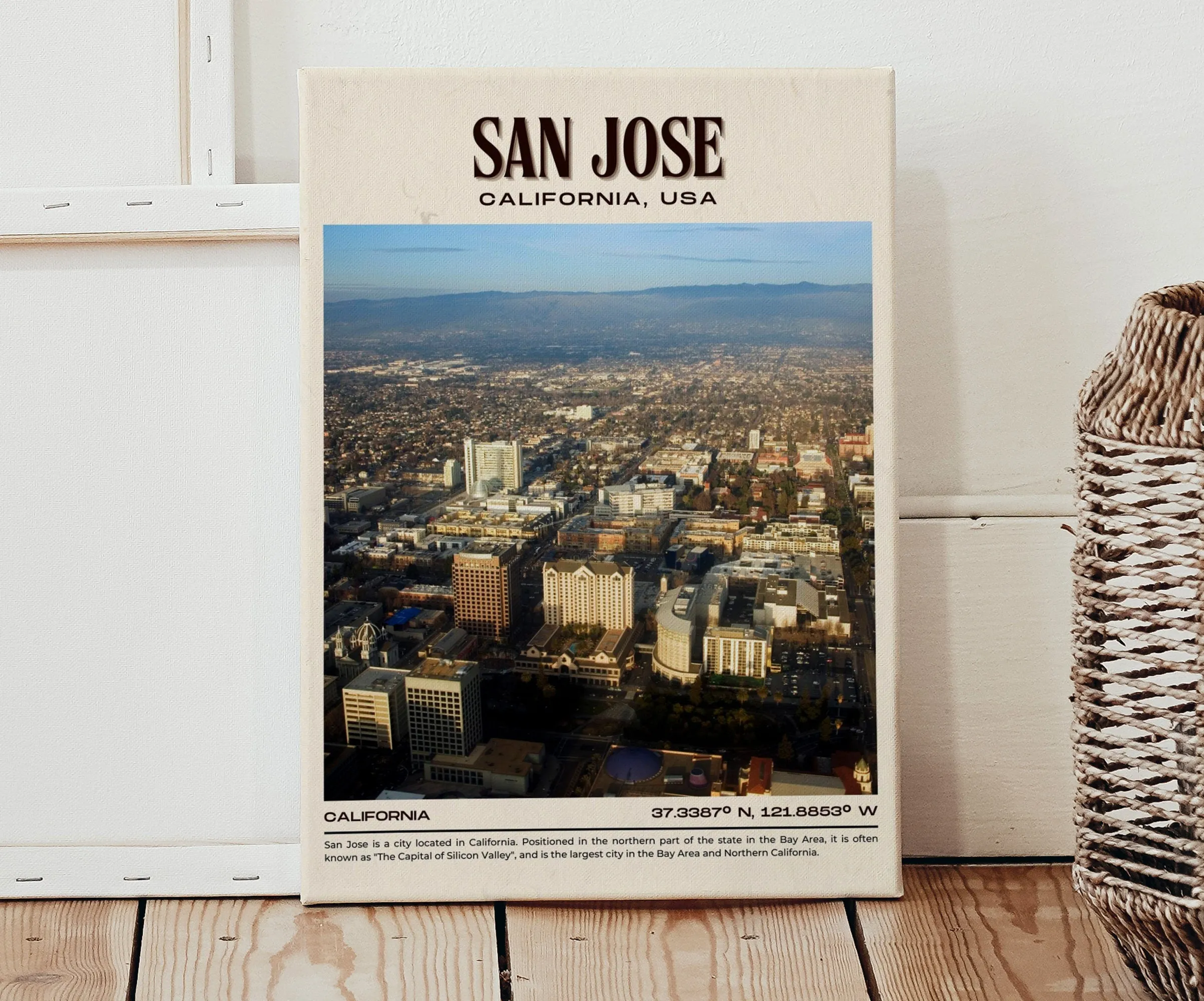 San Jose Vintage Wall Art, California, USA