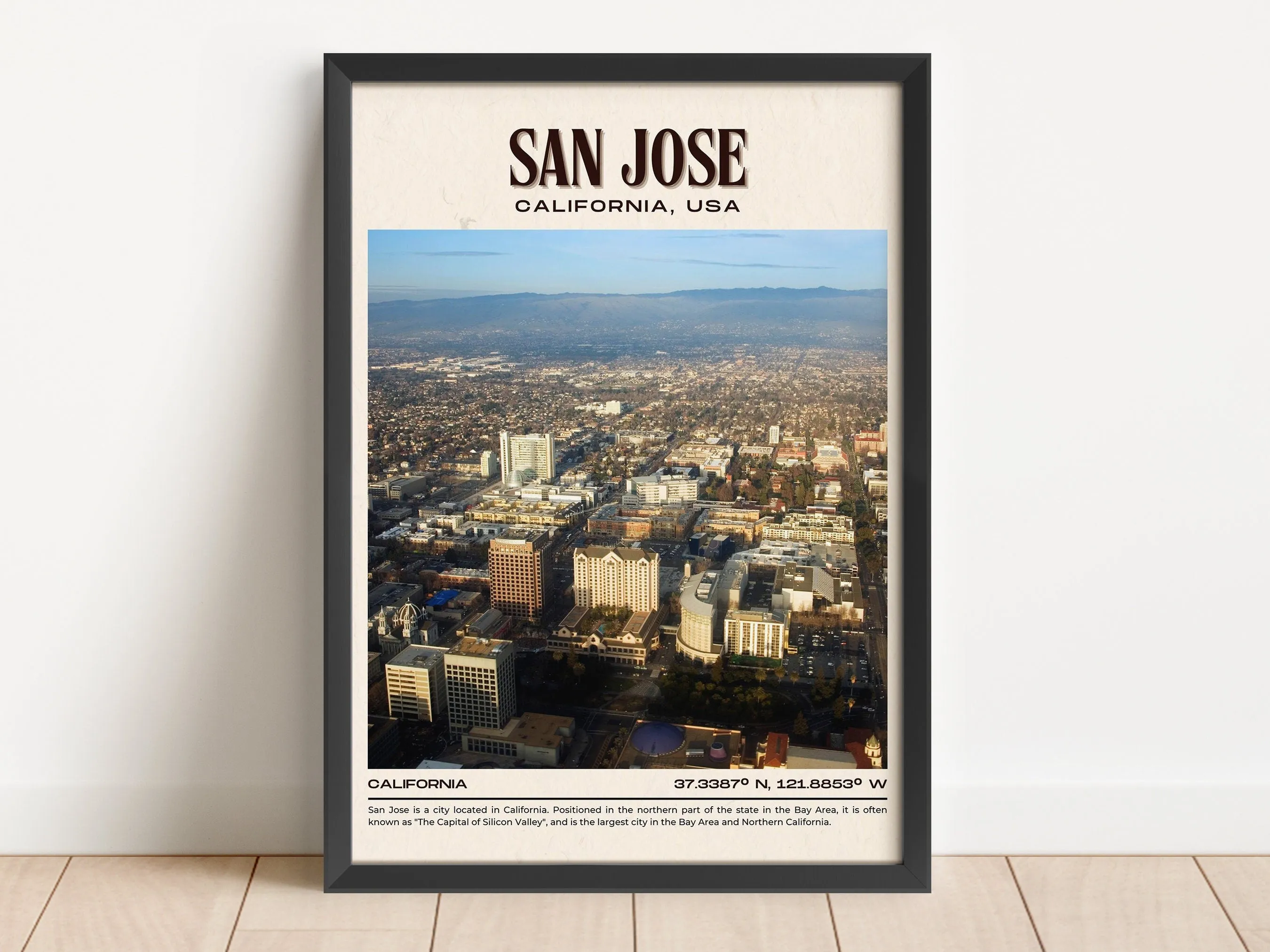 San Jose Vintage Wall Art, California, USA