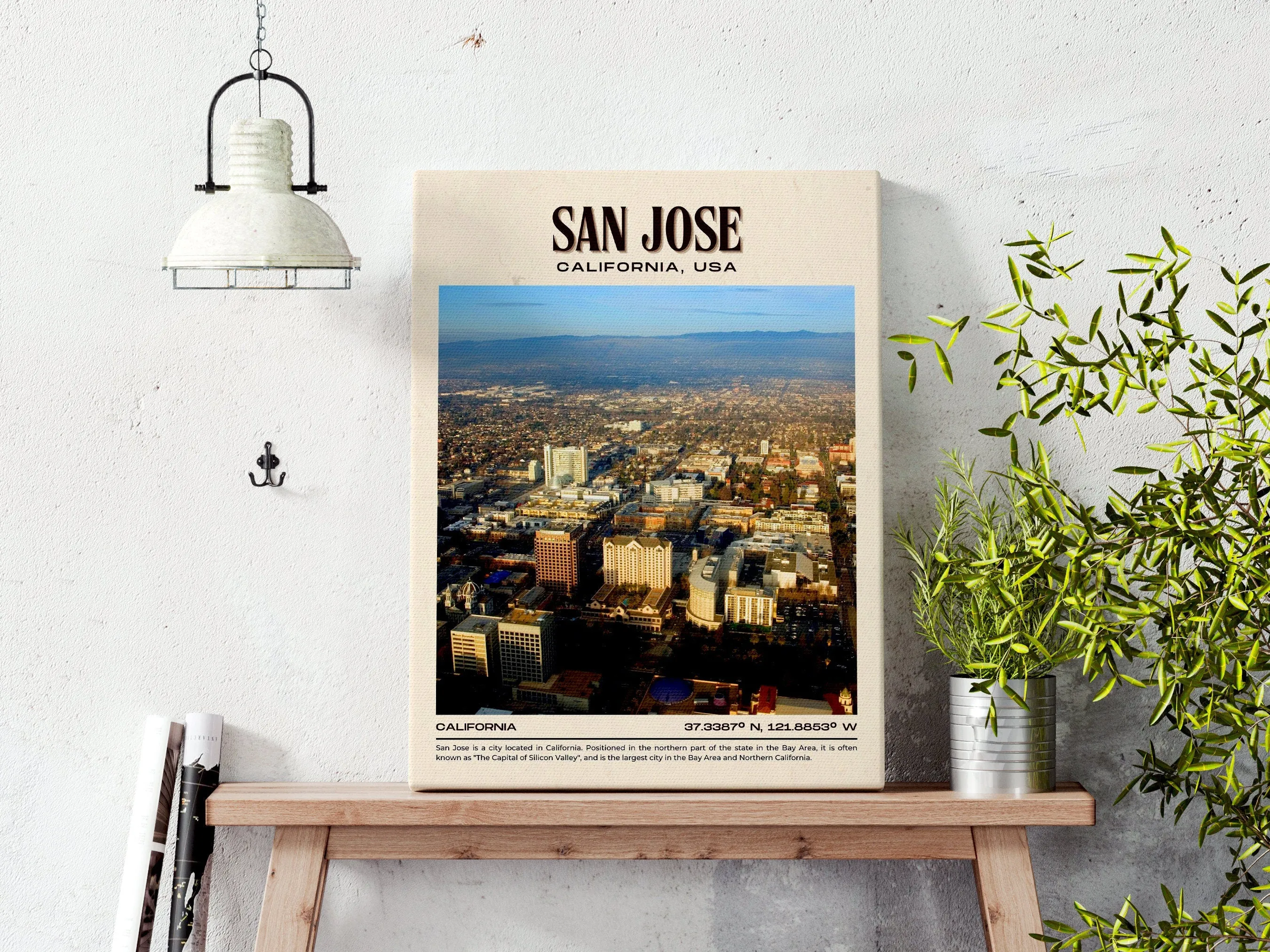 San Jose Vintage Wall Art, California, USA