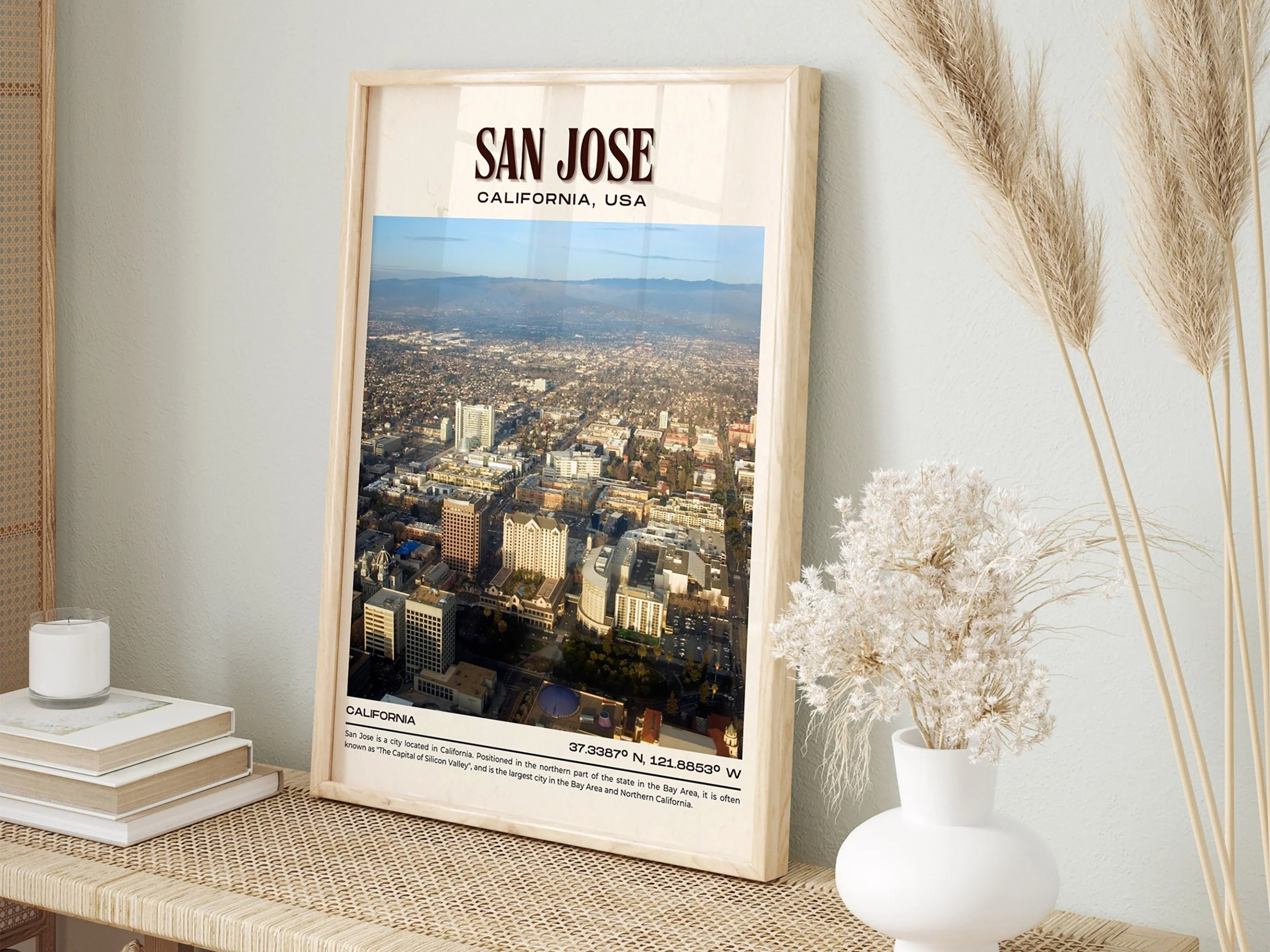 San Jose Vintage Wall Art, California, USA