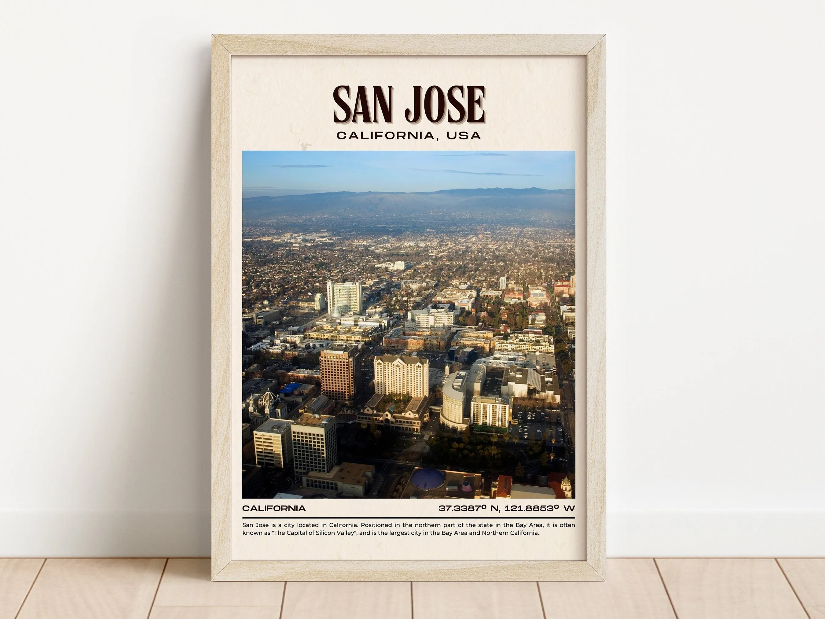 San Jose Vintage Wall Art, California, USA