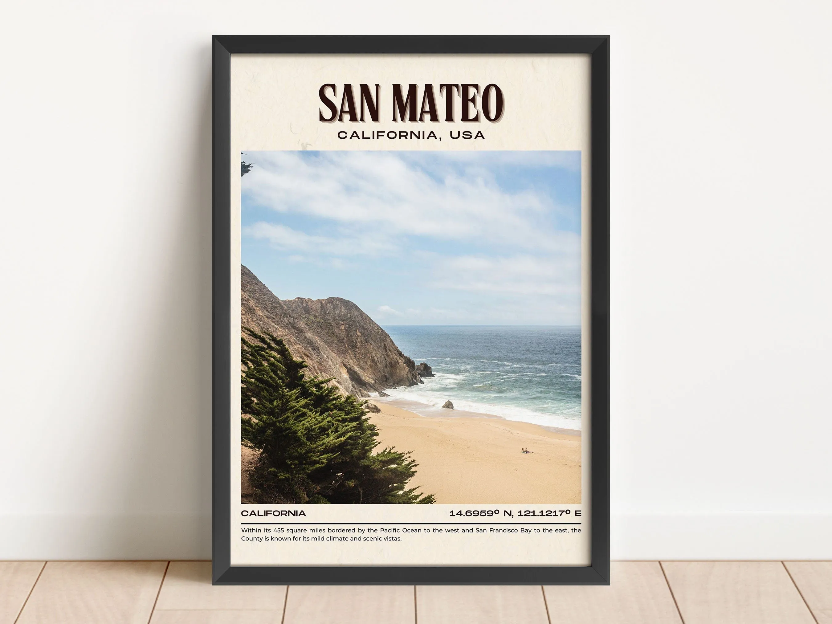 San Mateo Vintage Wall Art, California, USA