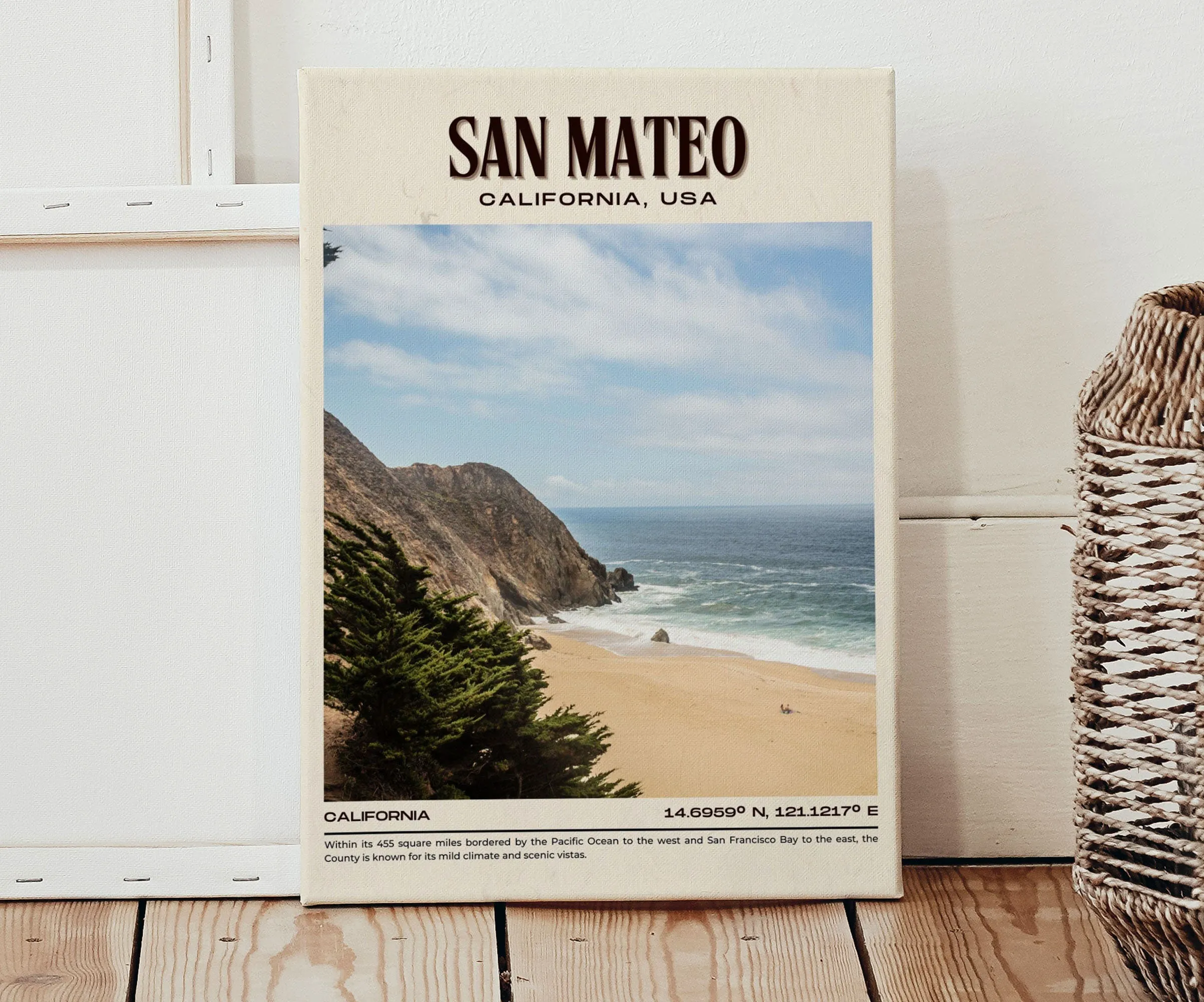 San Mateo Vintage Wall Art, California, USA