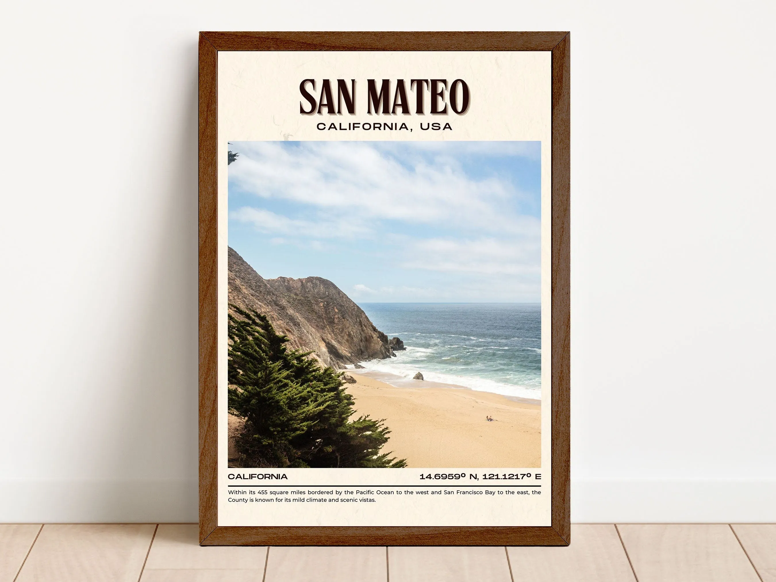 San Mateo Vintage Wall Art, California, USA