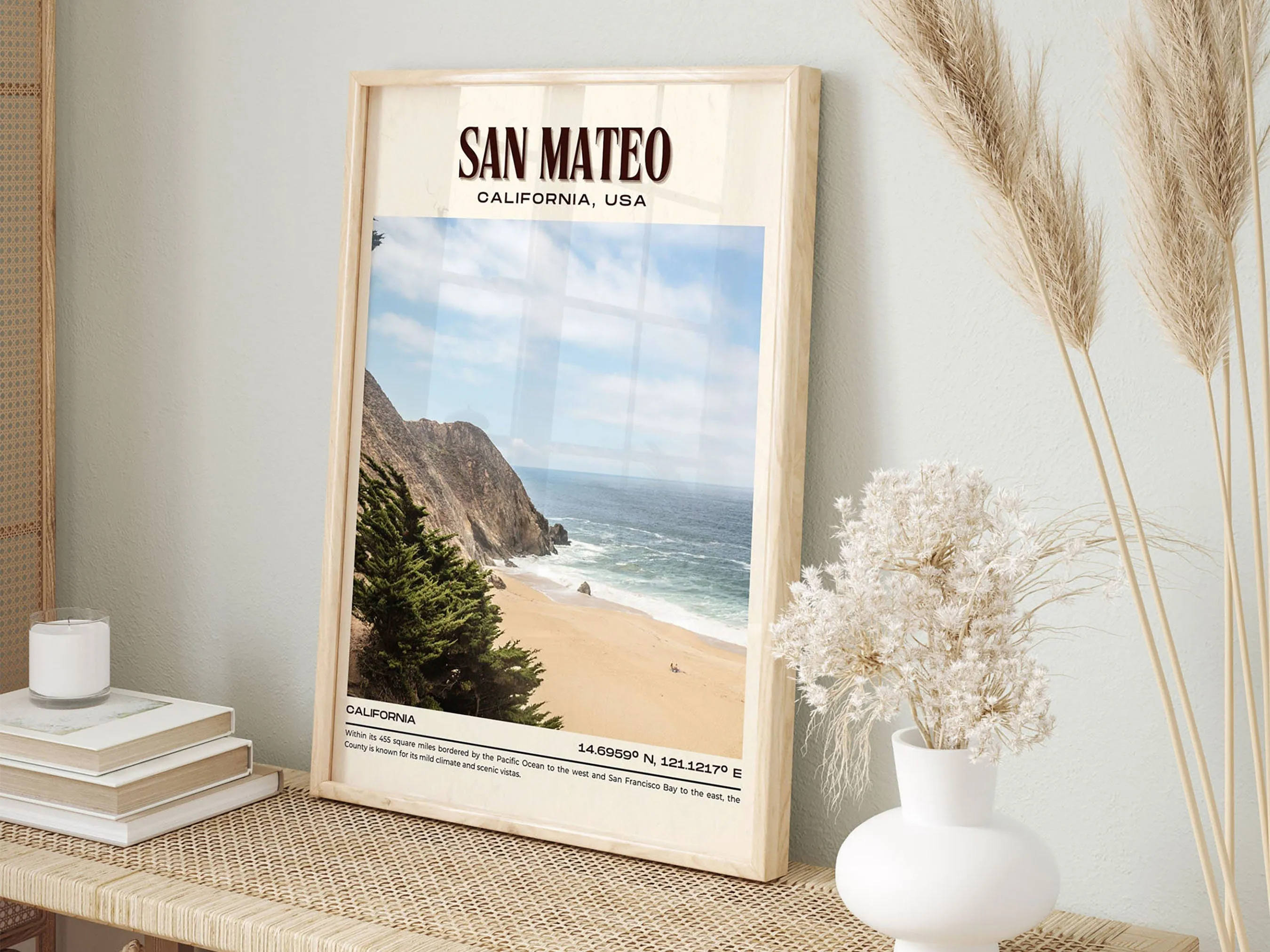 San Mateo Vintage Wall Art, California, USA