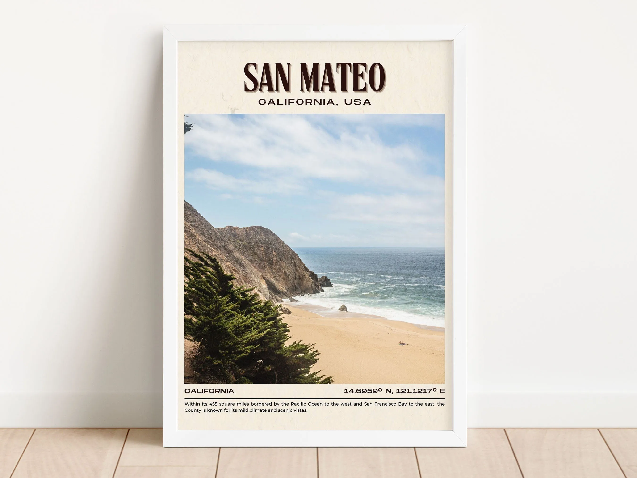 San Mateo Vintage Wall Art, California, USA