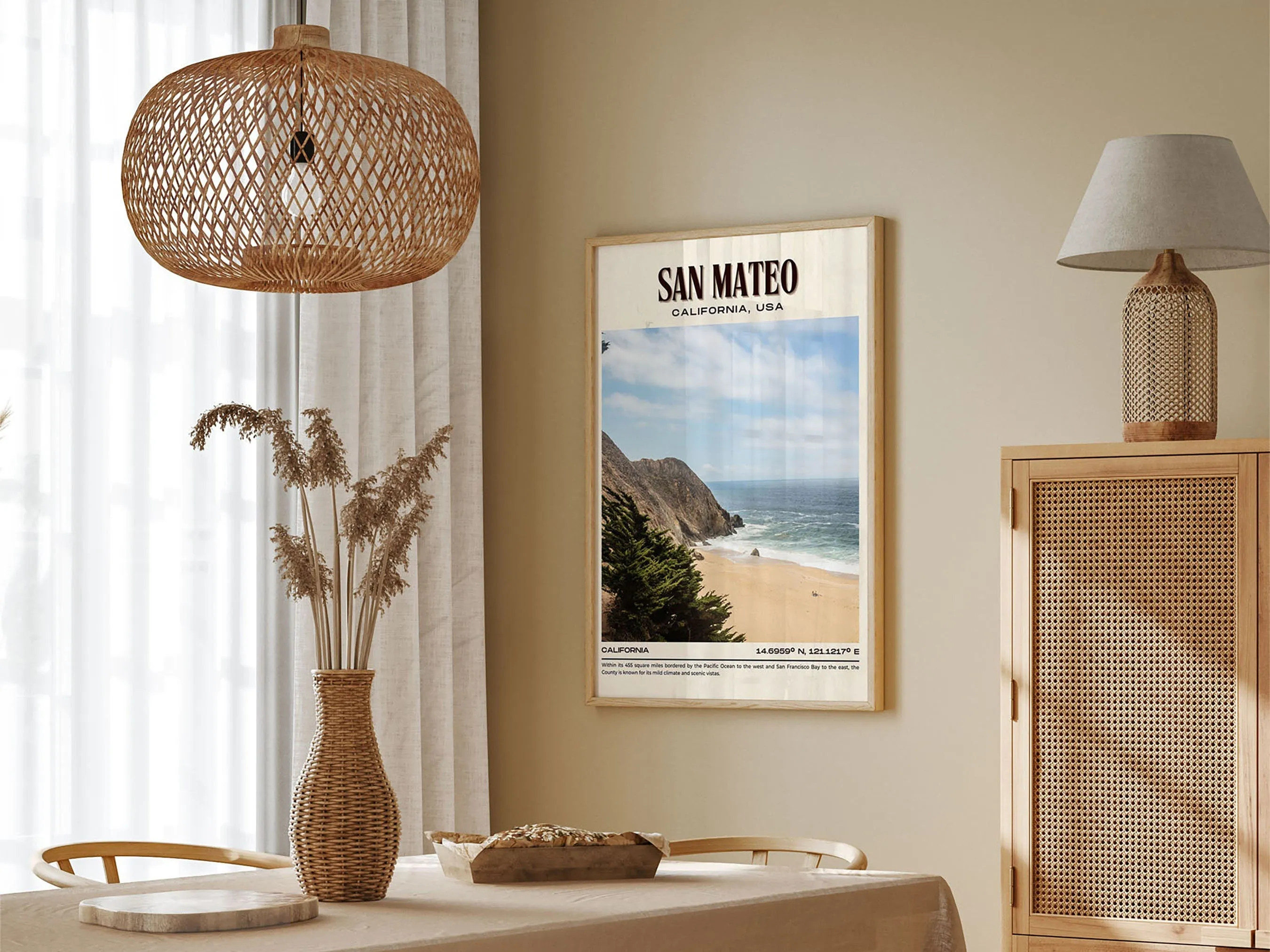 San Mateo Vintage Wall Art, California, USA