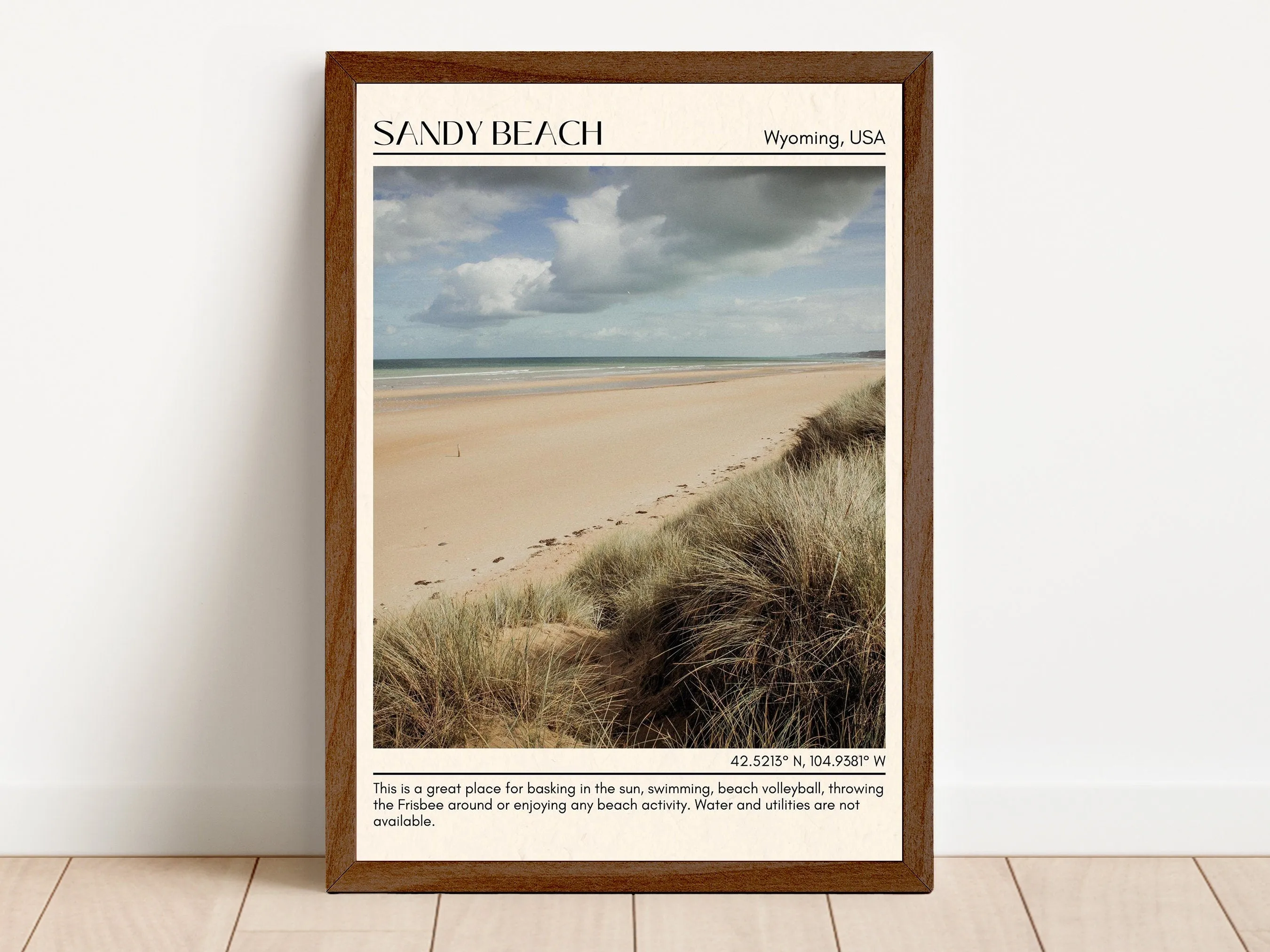 Sandy Beach Wall Canvas, USA