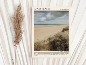 Sandy Beach Wall Canvas, USA