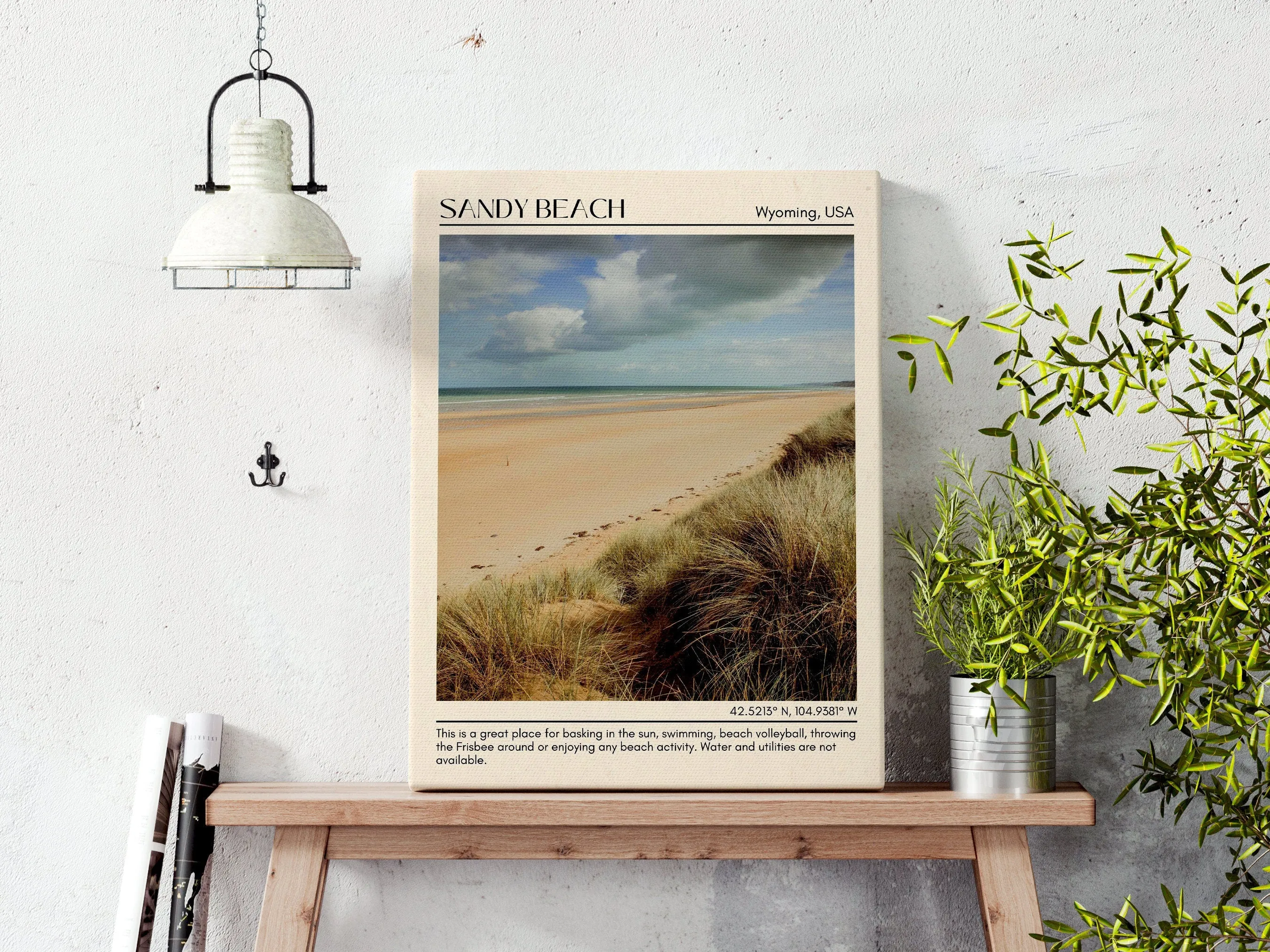 Sandy Beach Wall Canvas, USA