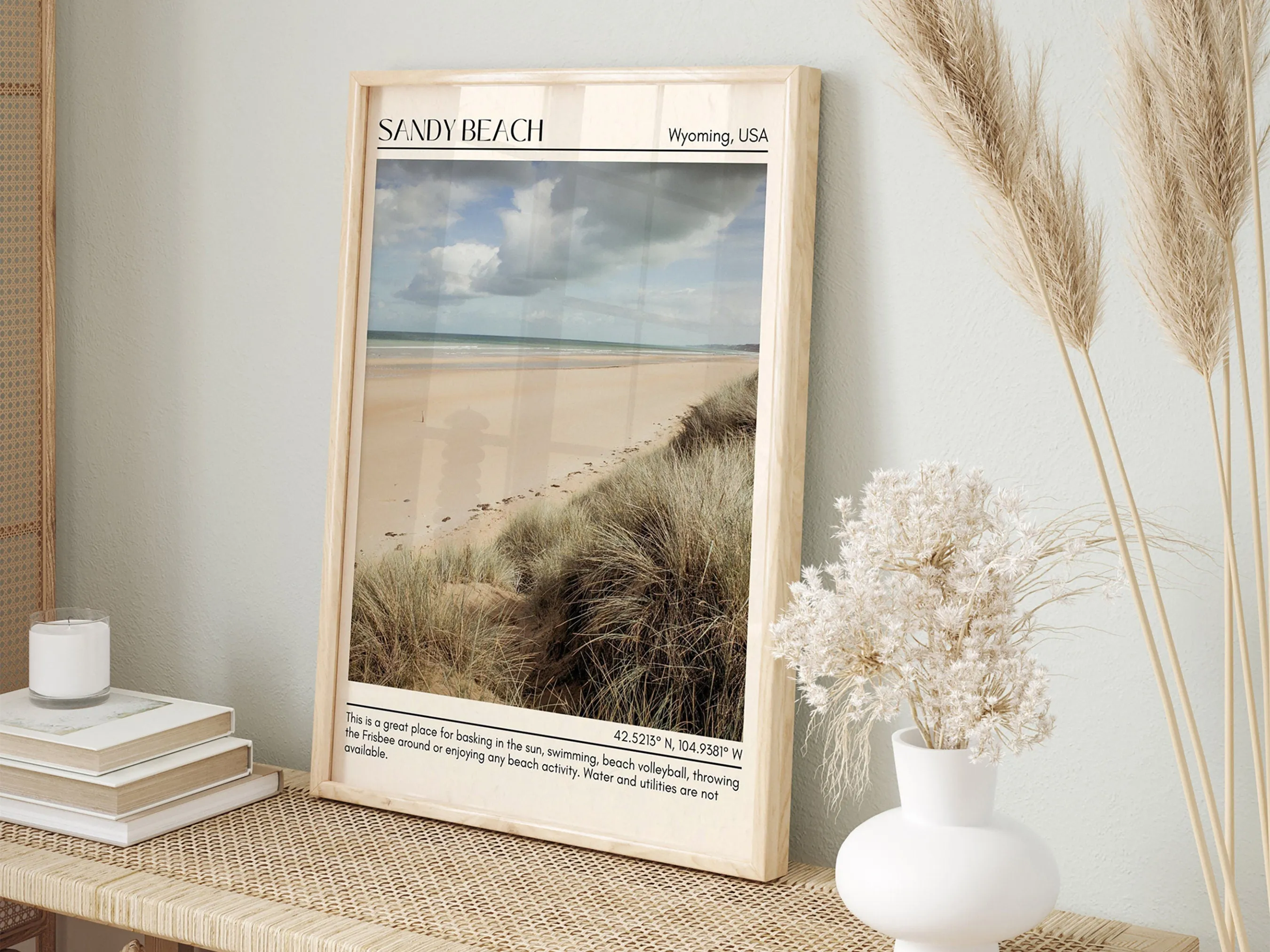 Sandy Beach Wall Canvas, USA