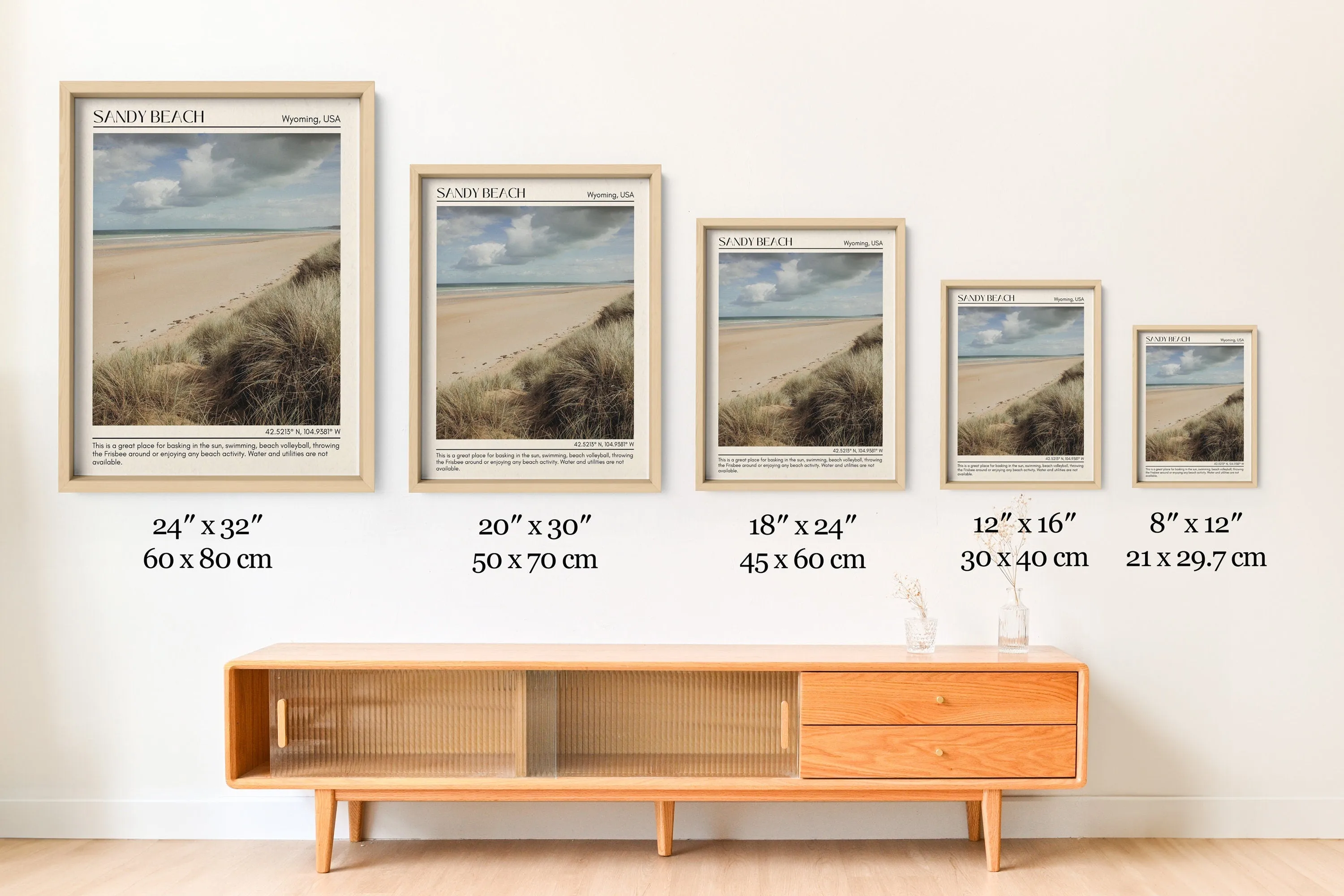 Sandy Beach Wall Canvas, USA