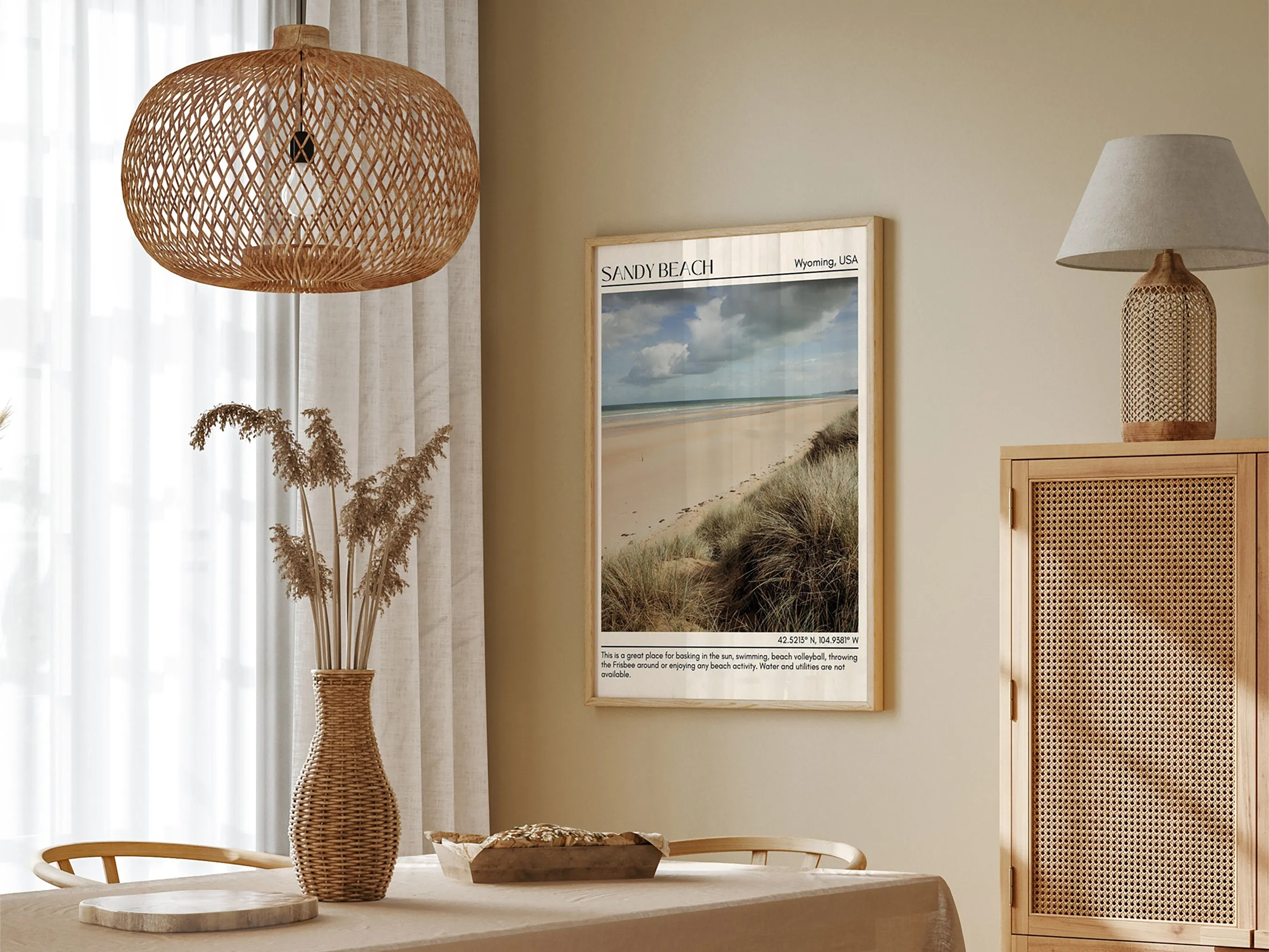 Sandy Beach Wall Canvas, USA