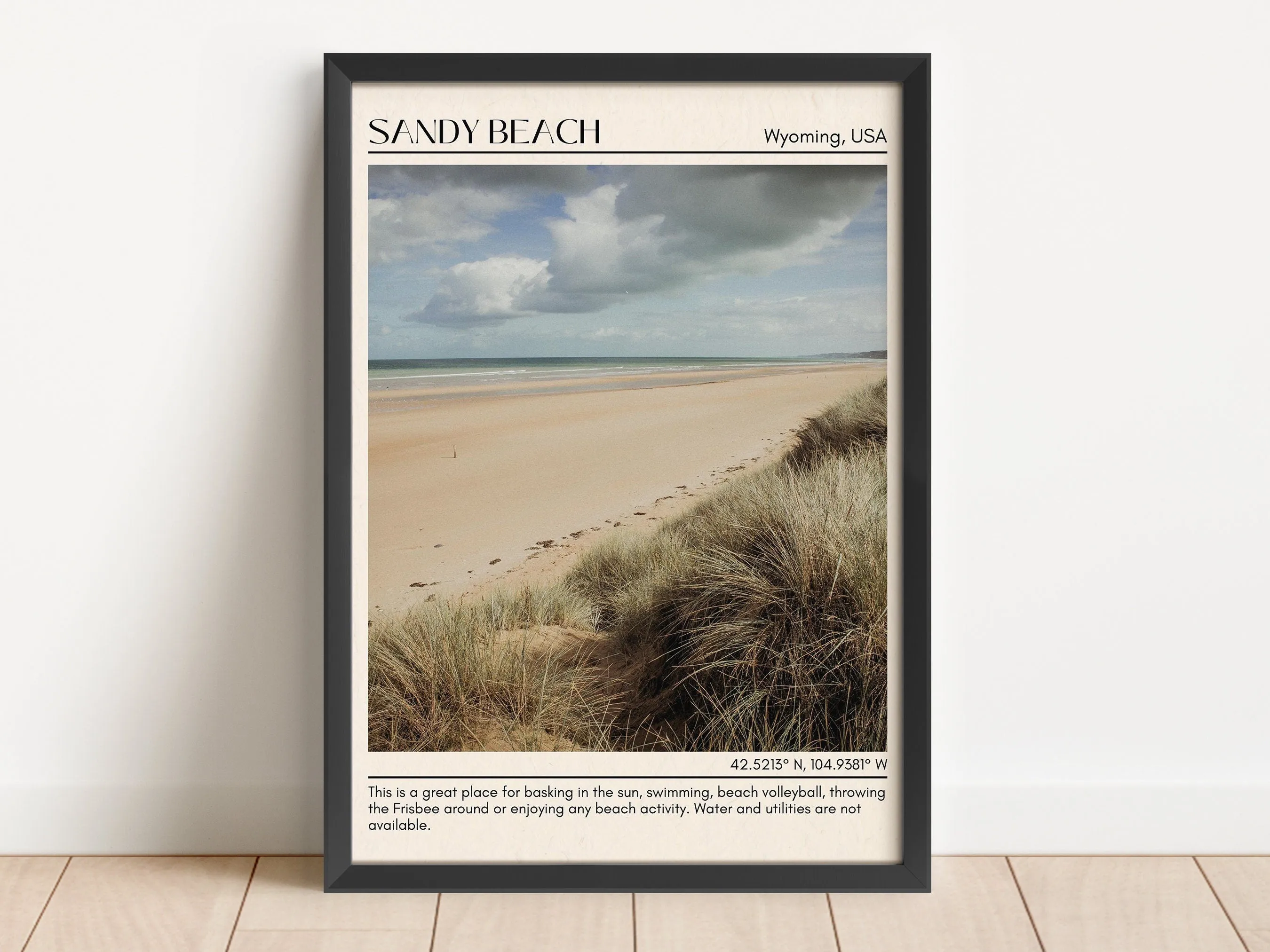 Sandy Beach Wall Canvas, USA