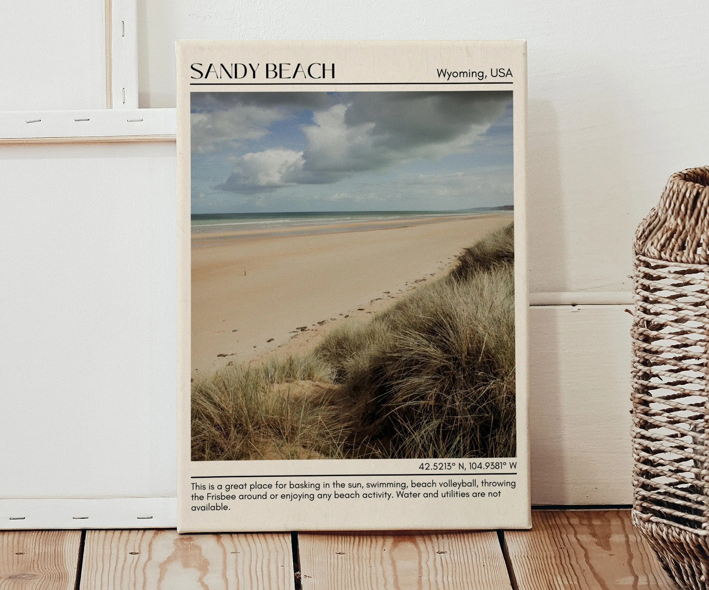 Sandy Beach Wall Canvas, USA