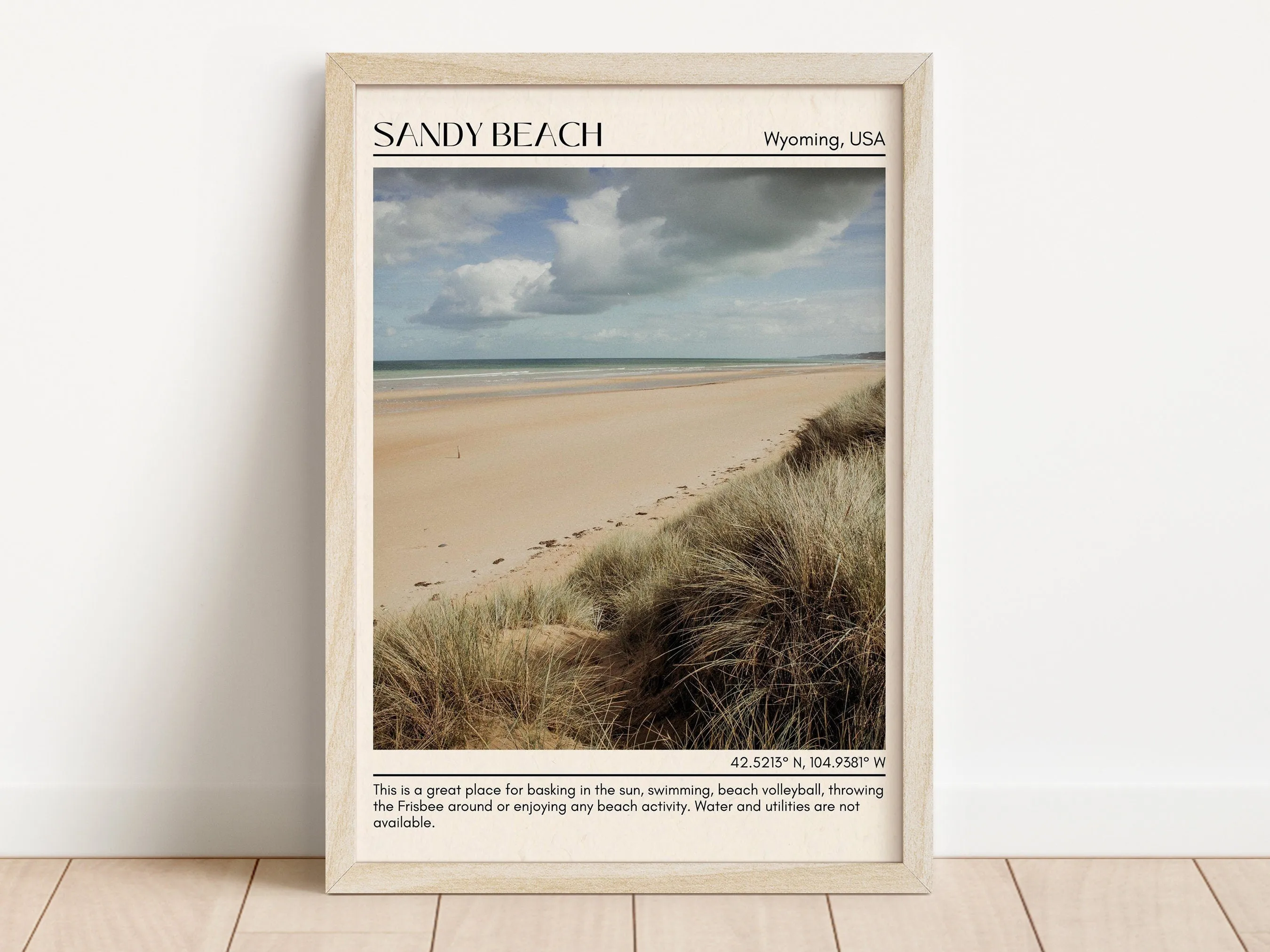 Sandy Beach Wall Canvas, USA