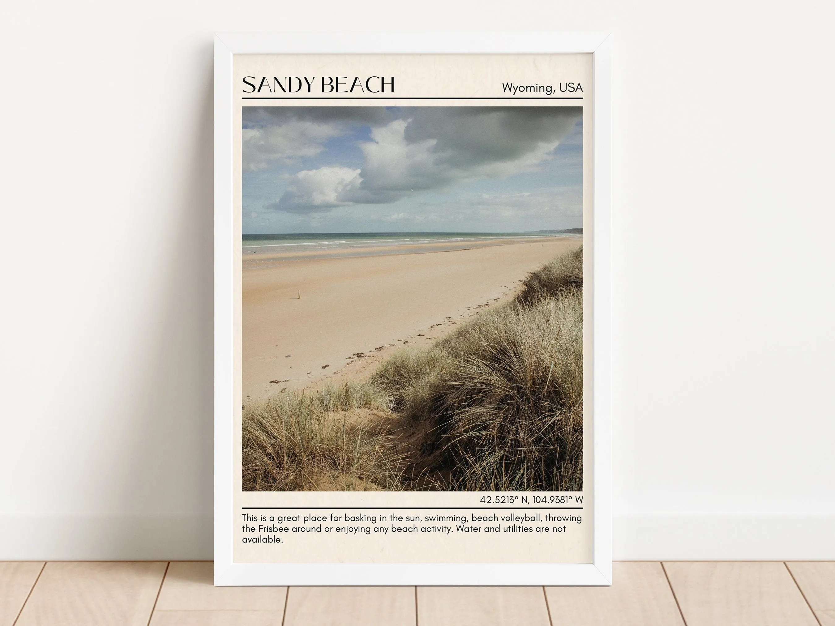 Sandy Beach Wall Canvas, USA