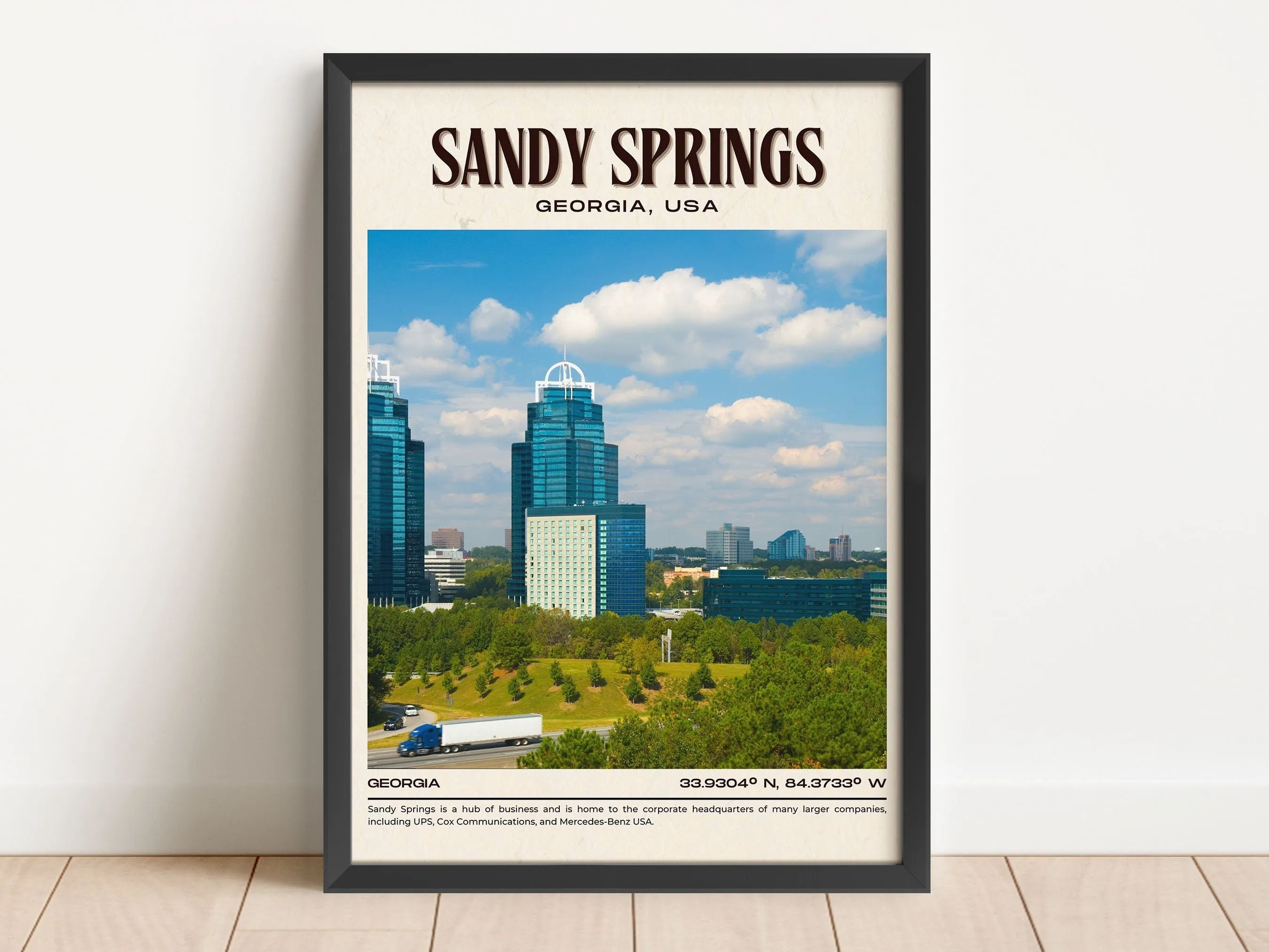 Sandy Springs Vintage Wall Art, Georgia, USA