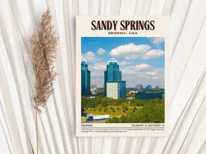 Sandy Springs Vintage Wall Art, Georgia, USA