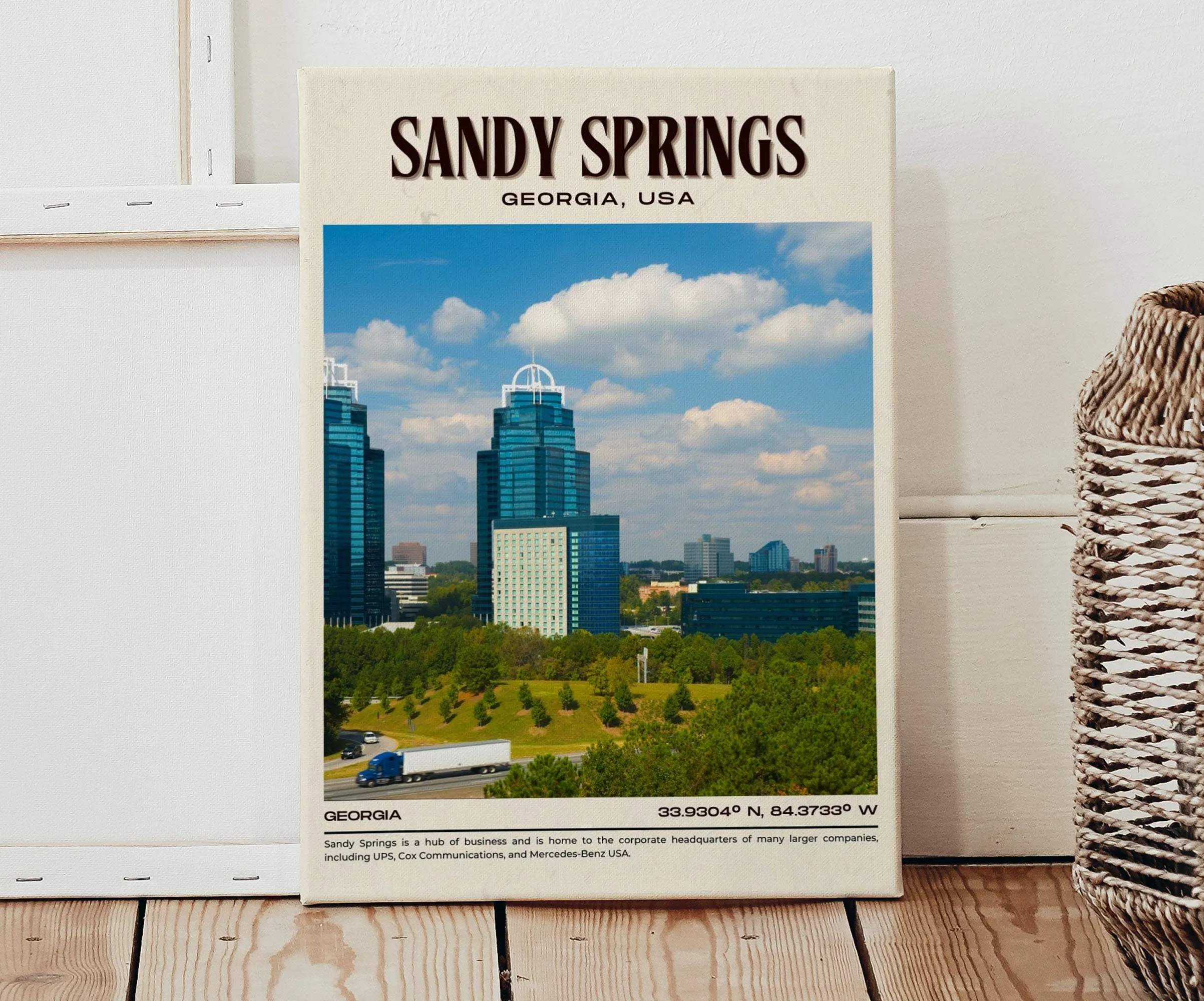 Sandy Springs Vintage Wall Art, Georgia, USA