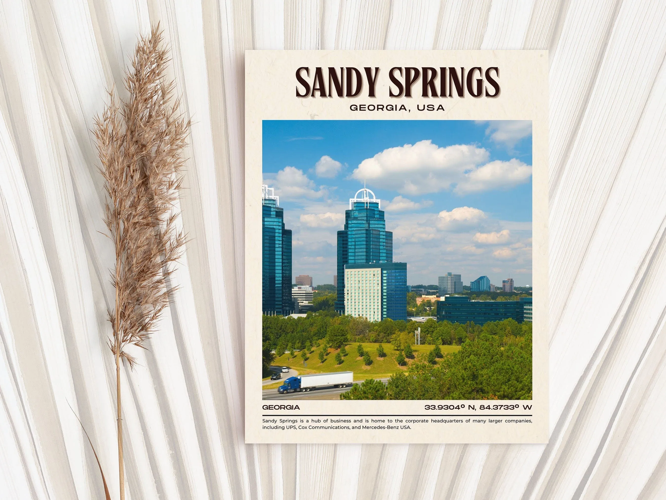 Sandy Springs Vintage Wall Art, Georgia, USA