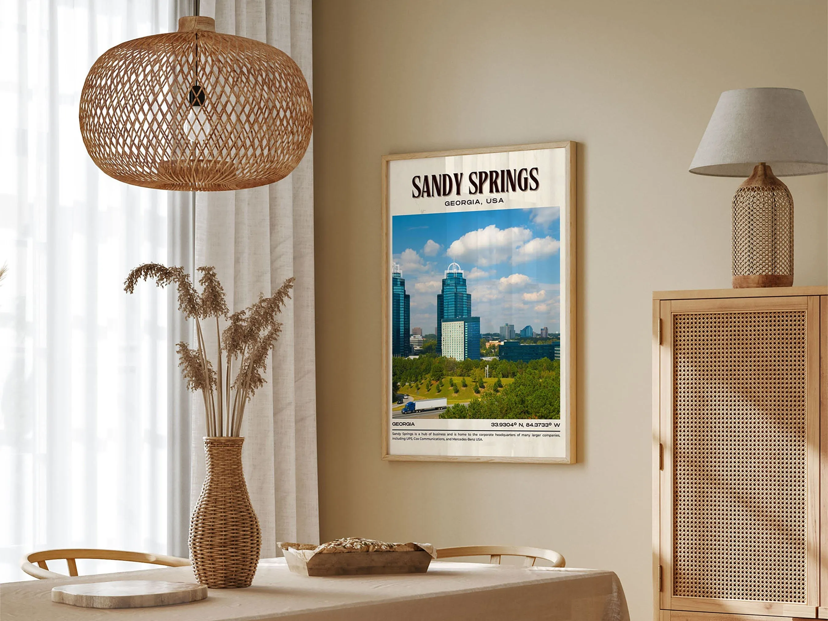 Sandy Springs Vintage Wall Art, Georgia, USA