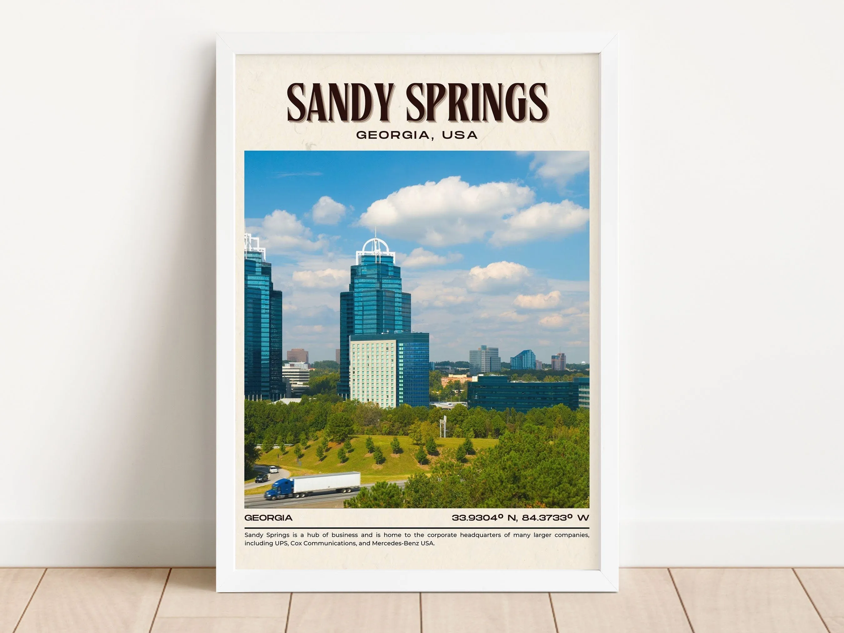 Sandy Springs Vintage Wall Art, Georgia, USA
