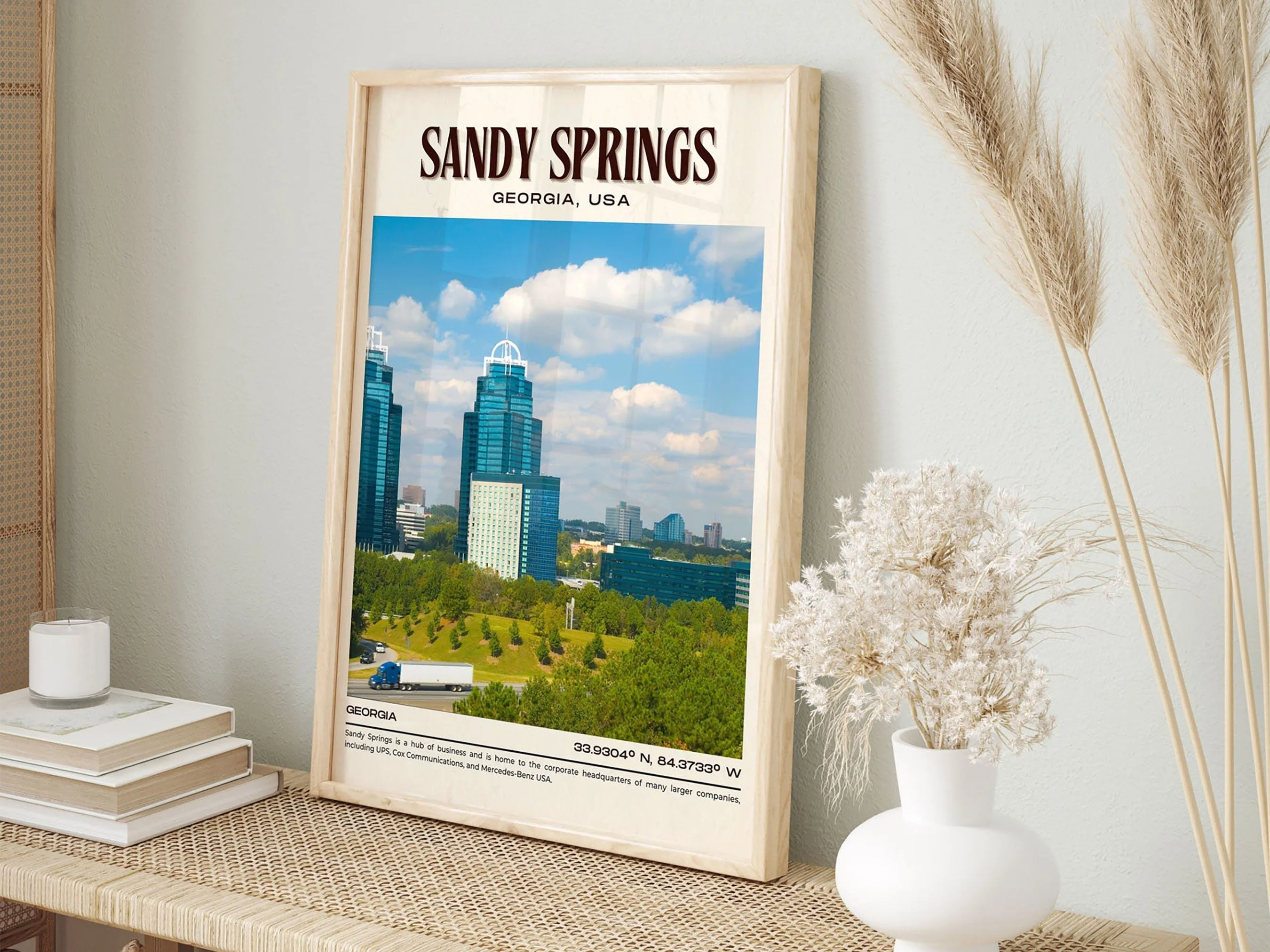Sandy Springs Vintage Wall Art, Georgia, USA