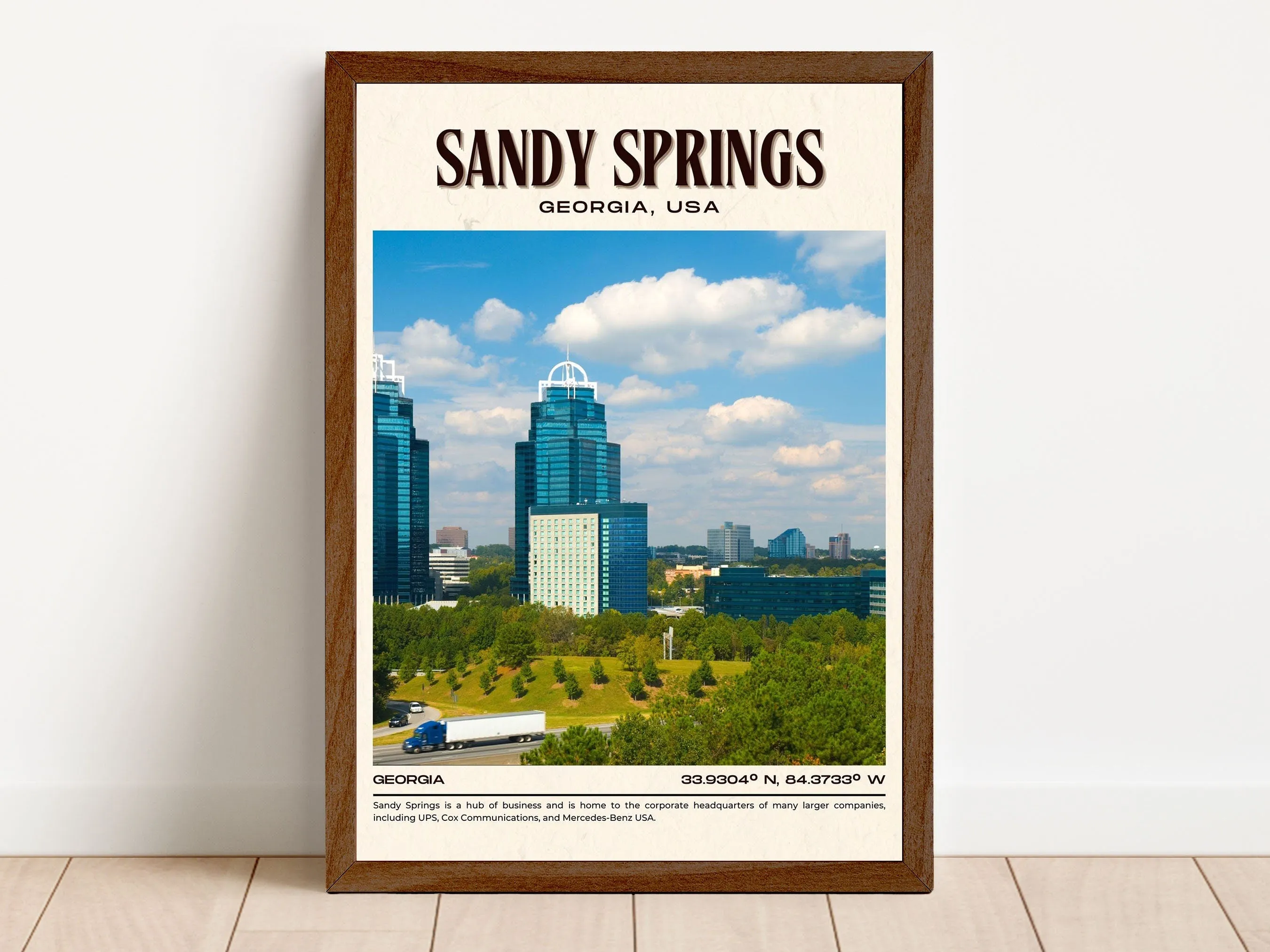 Sandy Springs Vintage Wall Art, Georgia, USA