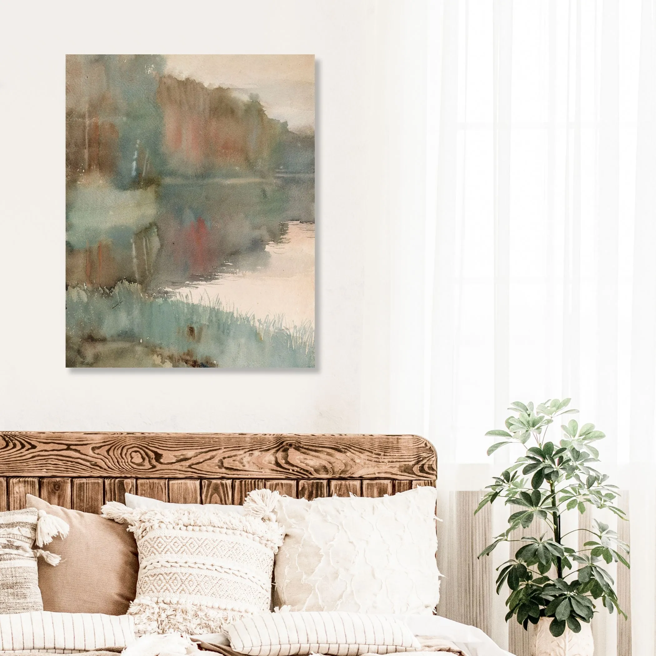 Seashore in Autumn: Canvas Wall Art