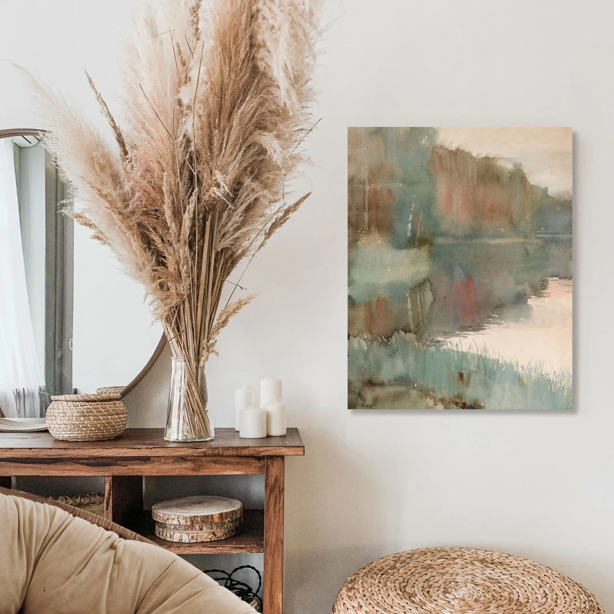 Seashore in Autumn: Canvas Wall Art