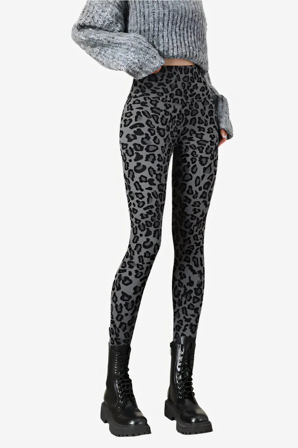 Sharkskin Leopard Luxe Leggings