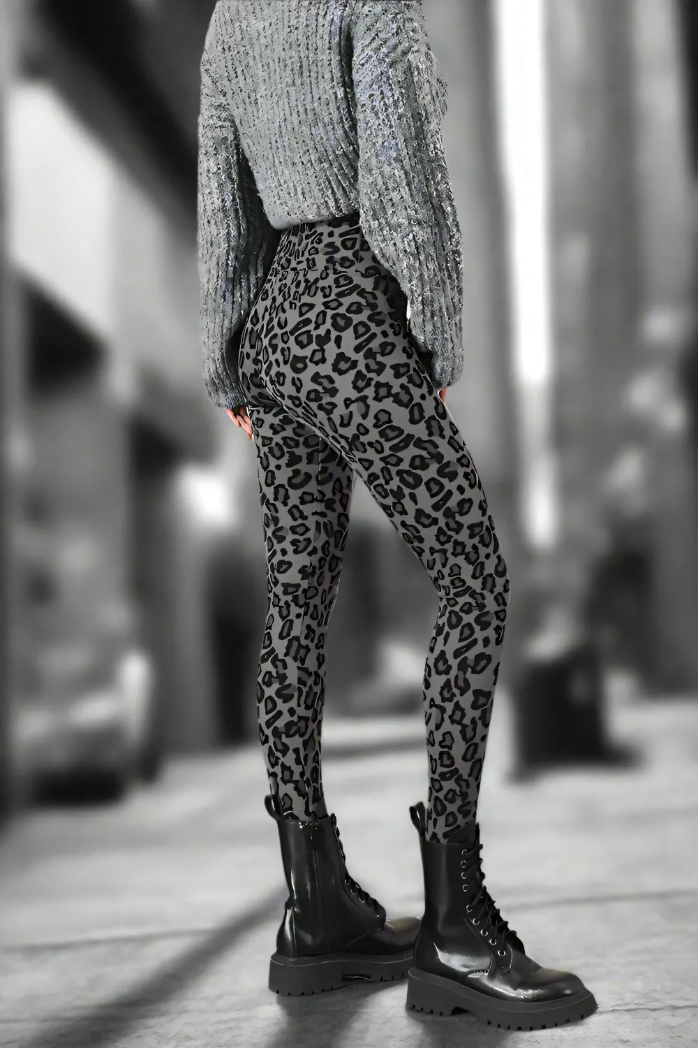 Sharkskin Leopard Luxe Leggings