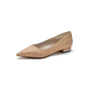 Simple Sequin Pointed Toe Flats
