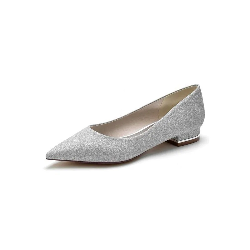 Simple Sequin Pointed Toe Flats