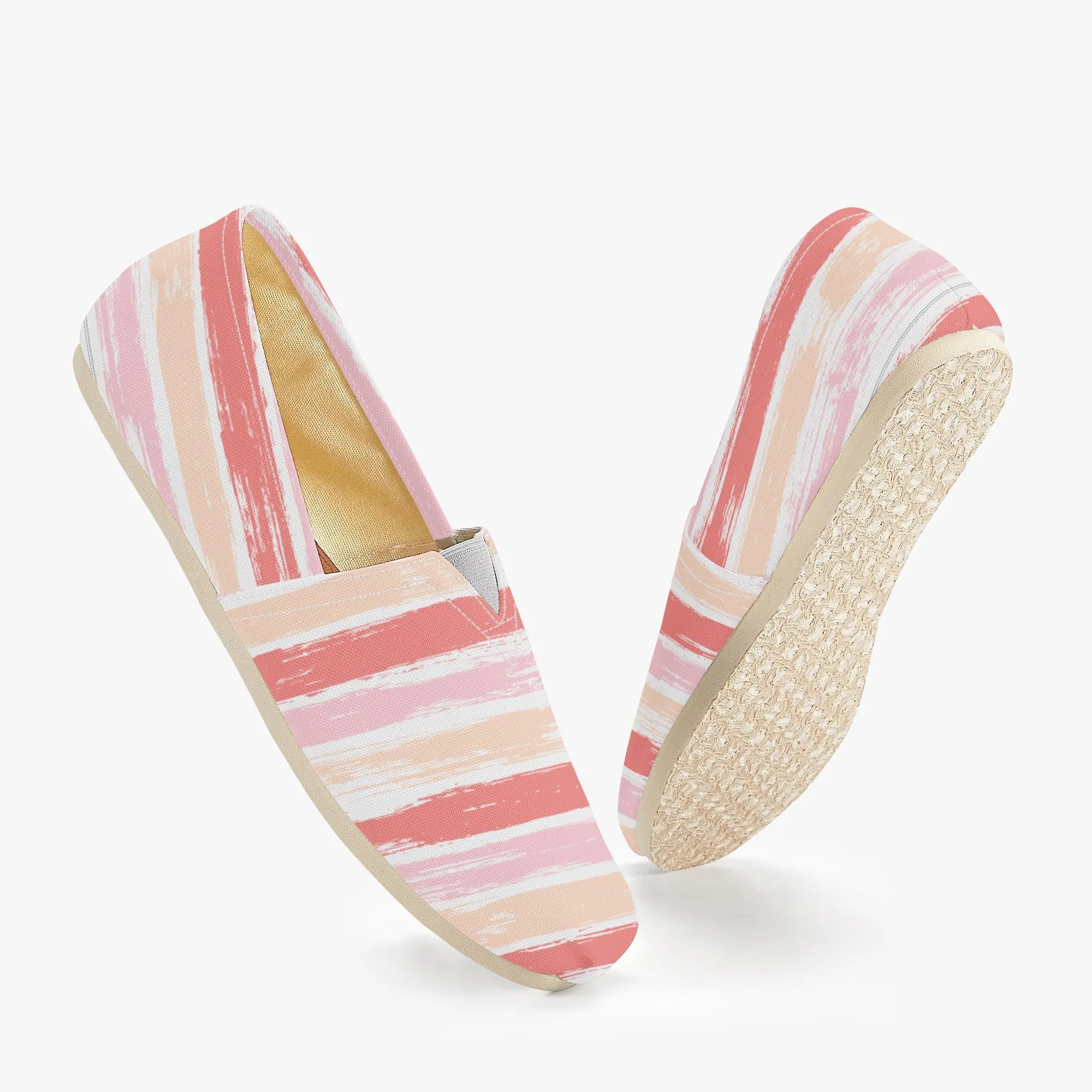 Slip On Canvas Striped Hippie Shoes