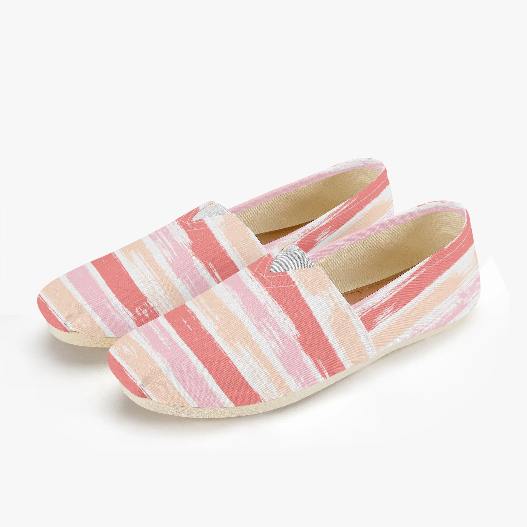 Slip On Canvas Striped Hippie Shoes