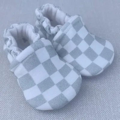 Snow and Arrow Cotton Knit Slippers - Sage Check