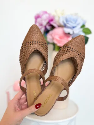 Soda Eladio Raffia Slip On Mule
