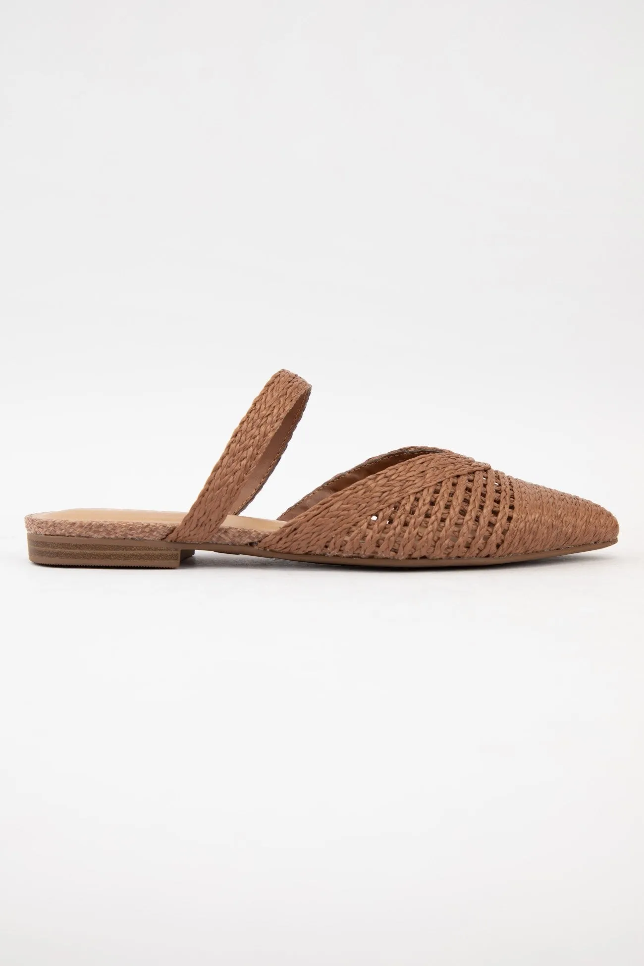 Soda Eladio Raffia Slip On Mule