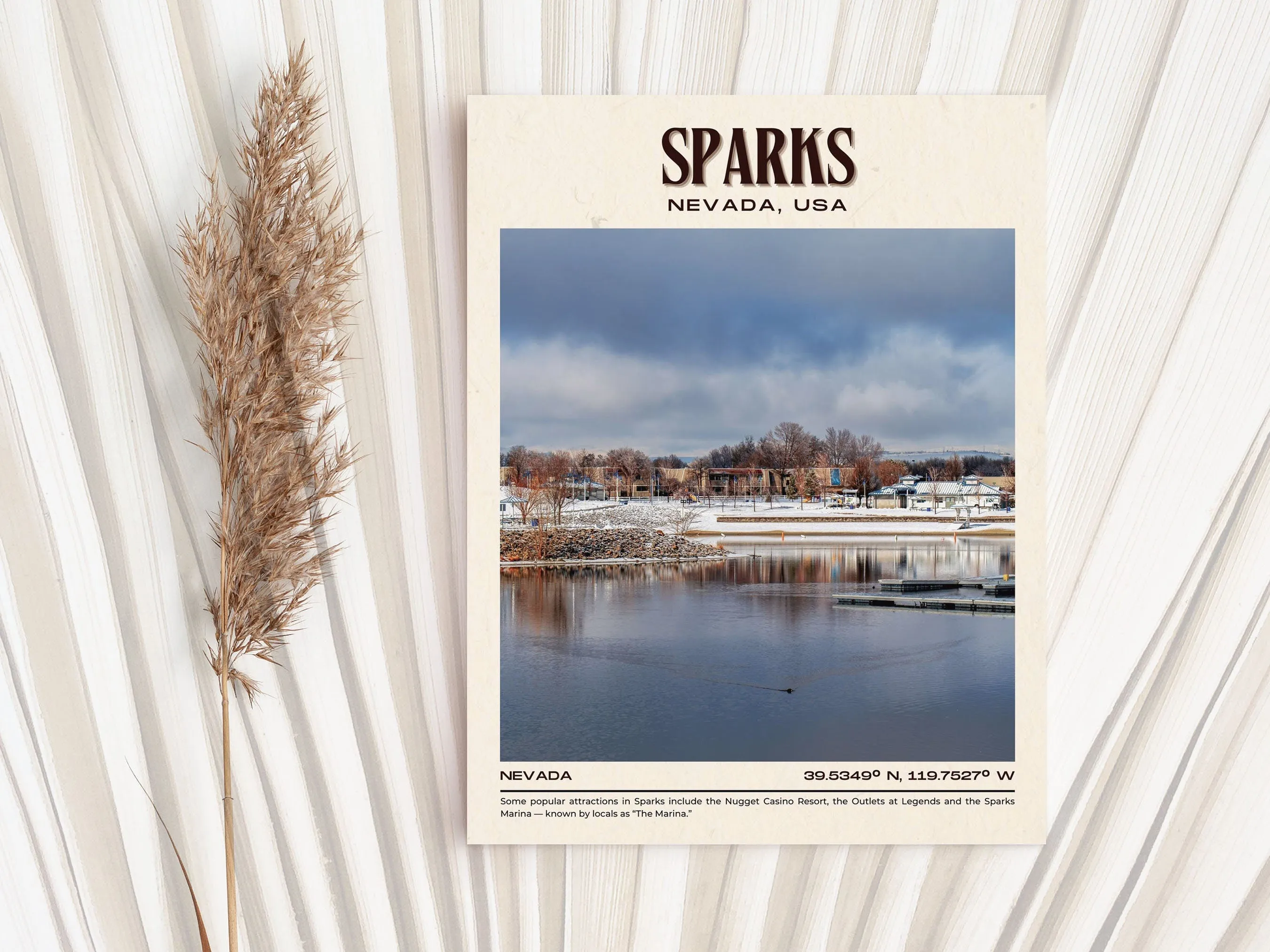 Sparks Vintage Wall Art, Nevada, USA