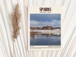 Sparks Vintage Wall Art, Nevada, USA