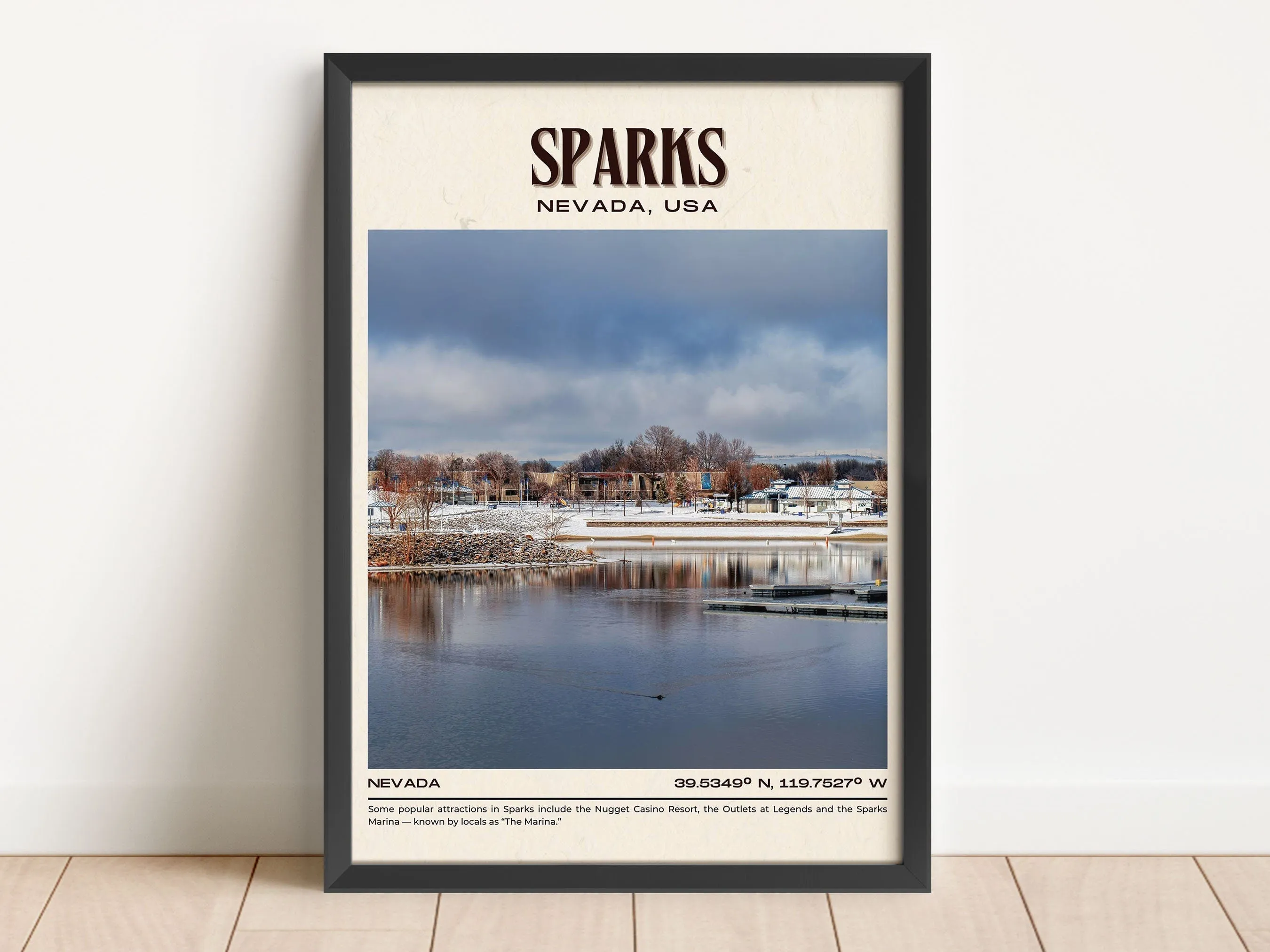 Sparks Vintage Wall Art, Nevada, USA