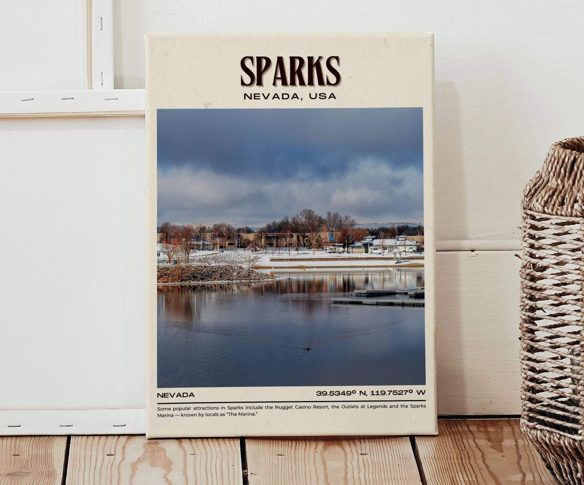 Sparks Vintage Wall Art, Nevada, USA